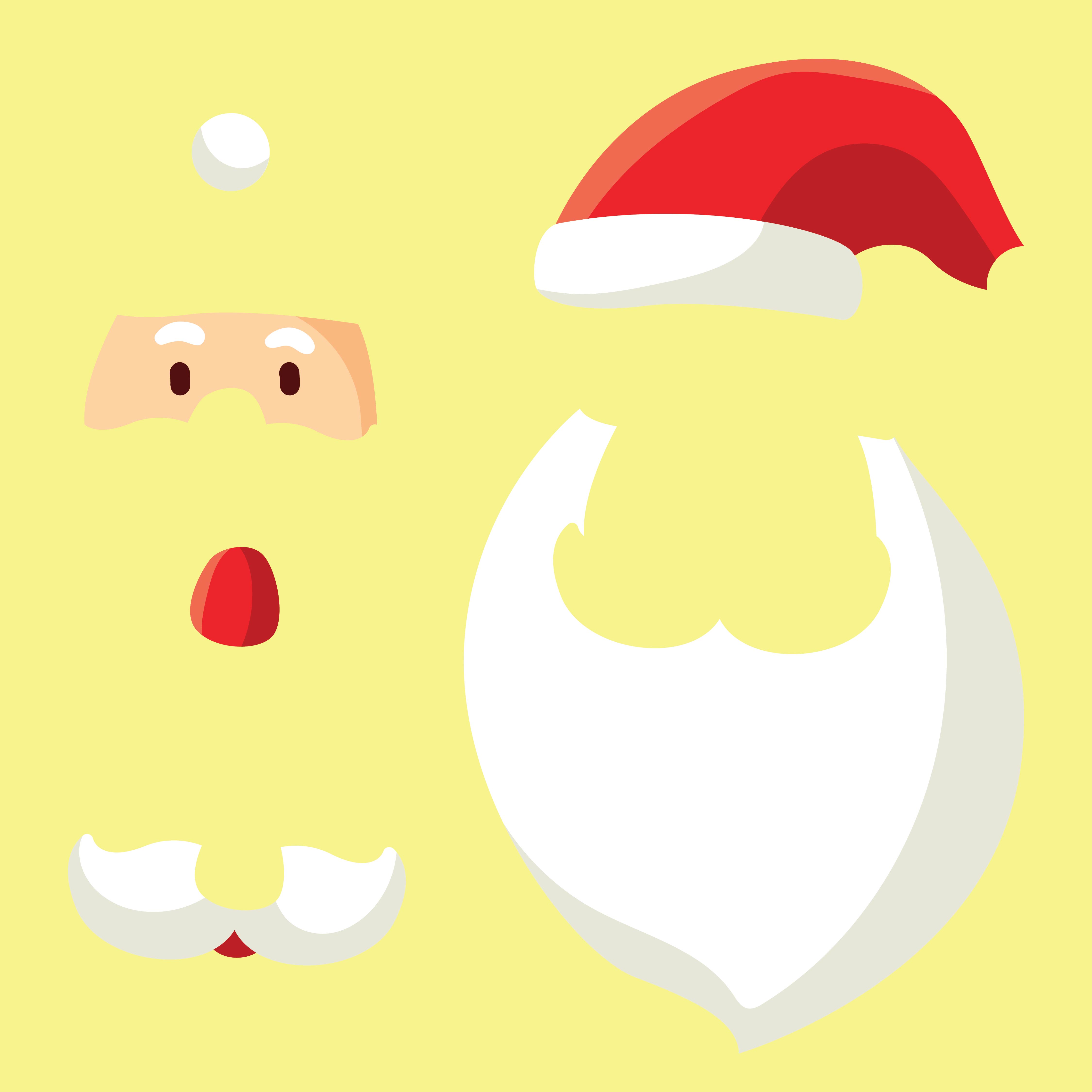 Santa Claus Face Template Printable