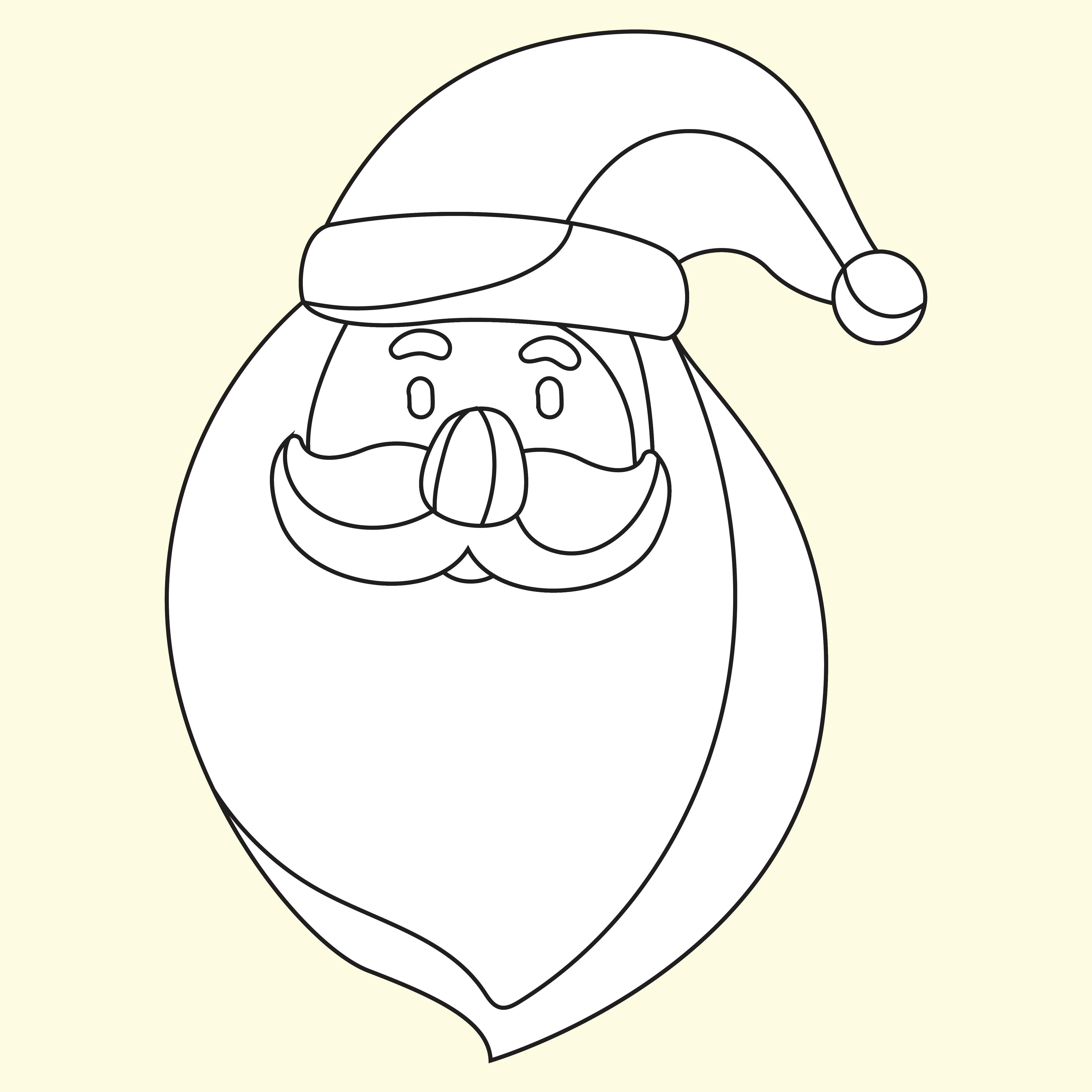 Printable Santa Face Template