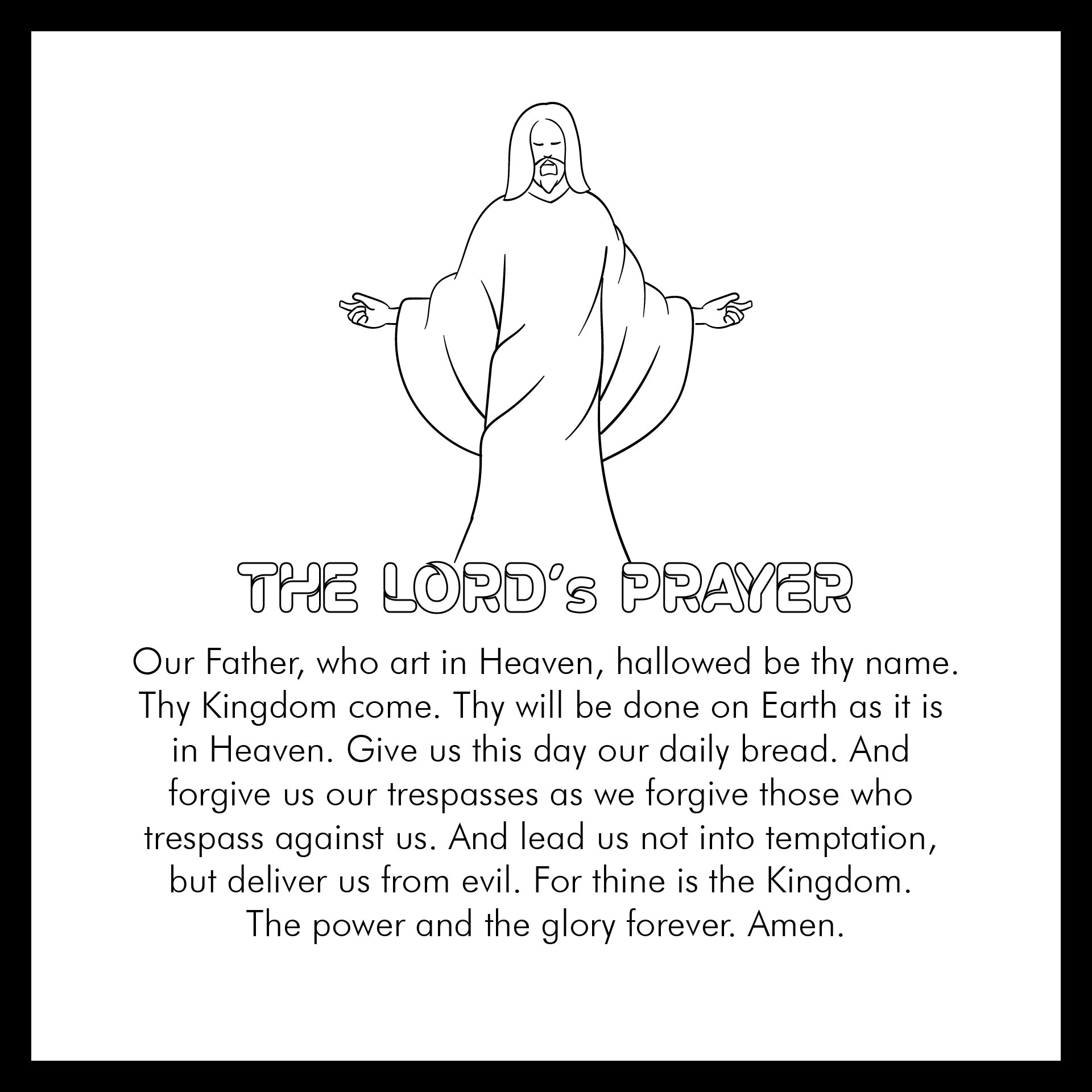 The Lord S Prayer Coloring Activity Pages