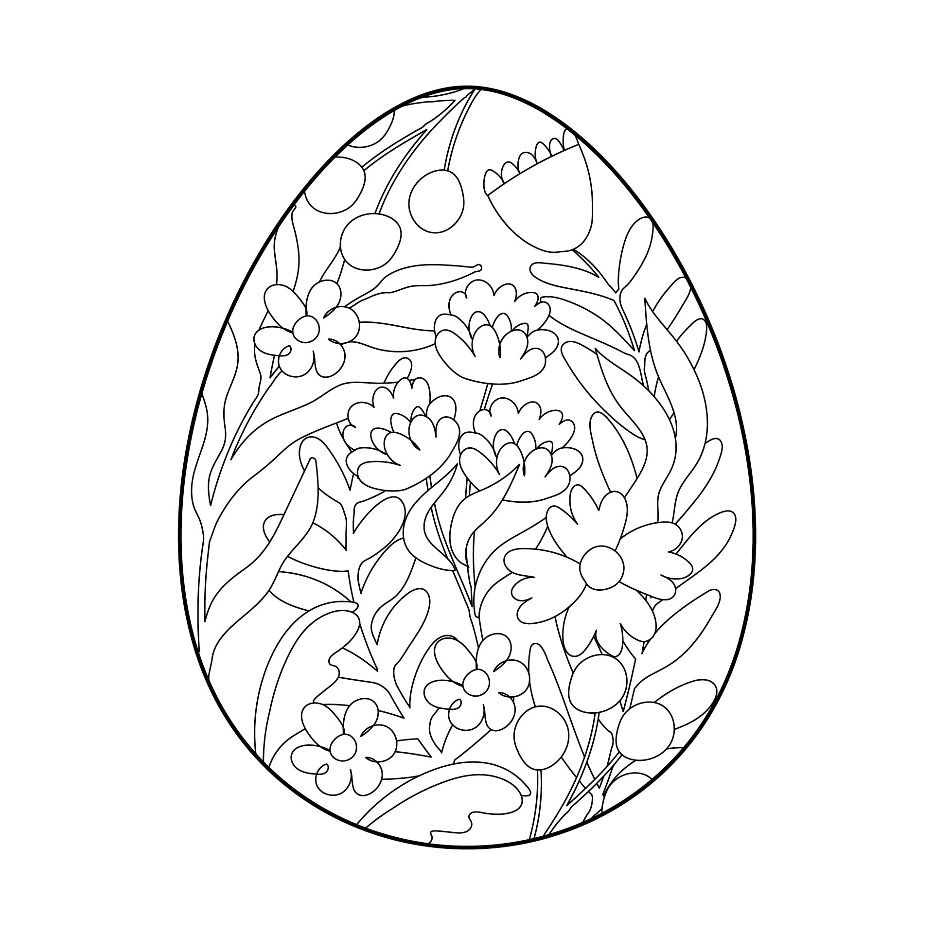 Adult Easter Egg Coloring Pages