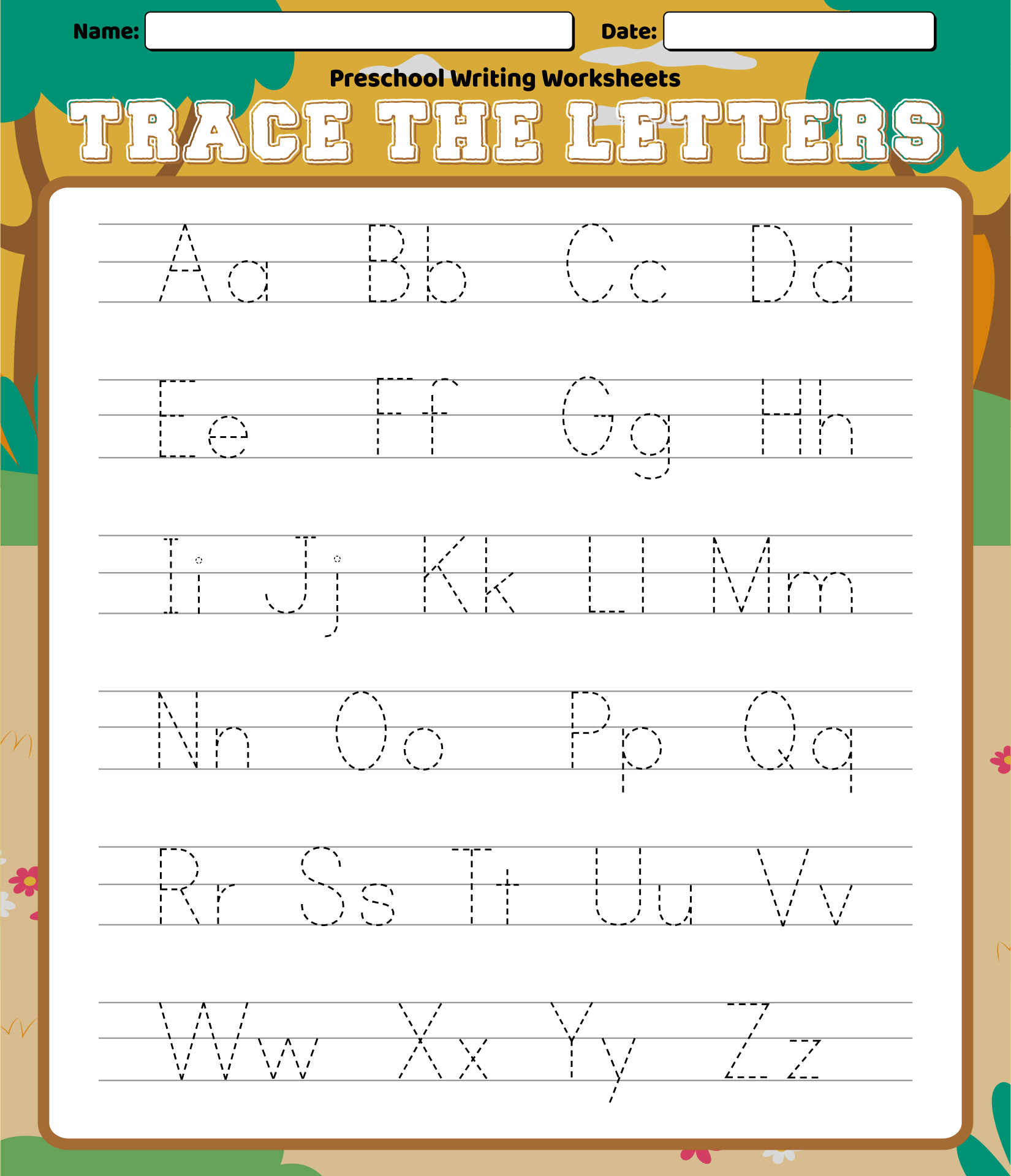 Free Printable Alphabet Writing Worksheets