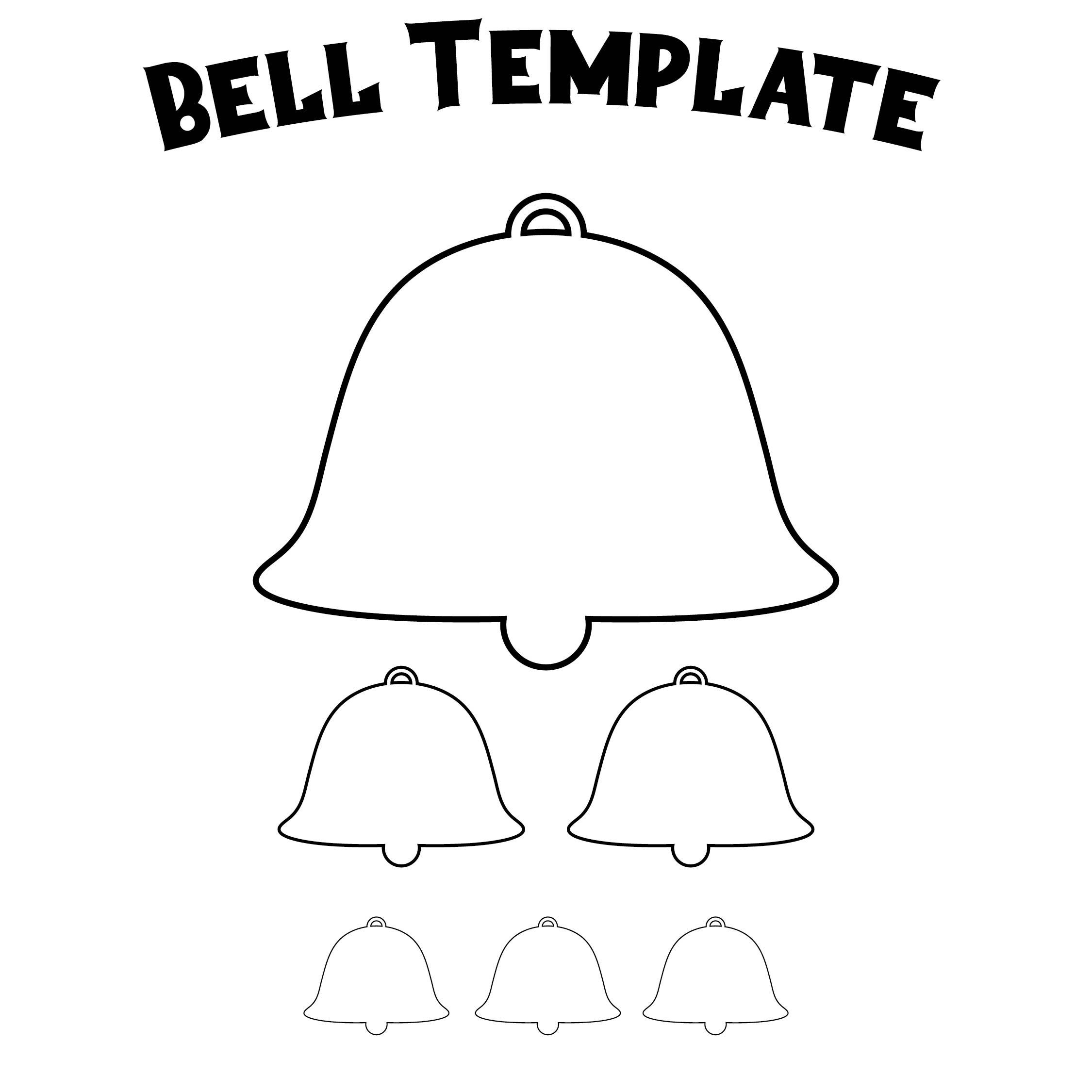 Printable Christmas Bells Template