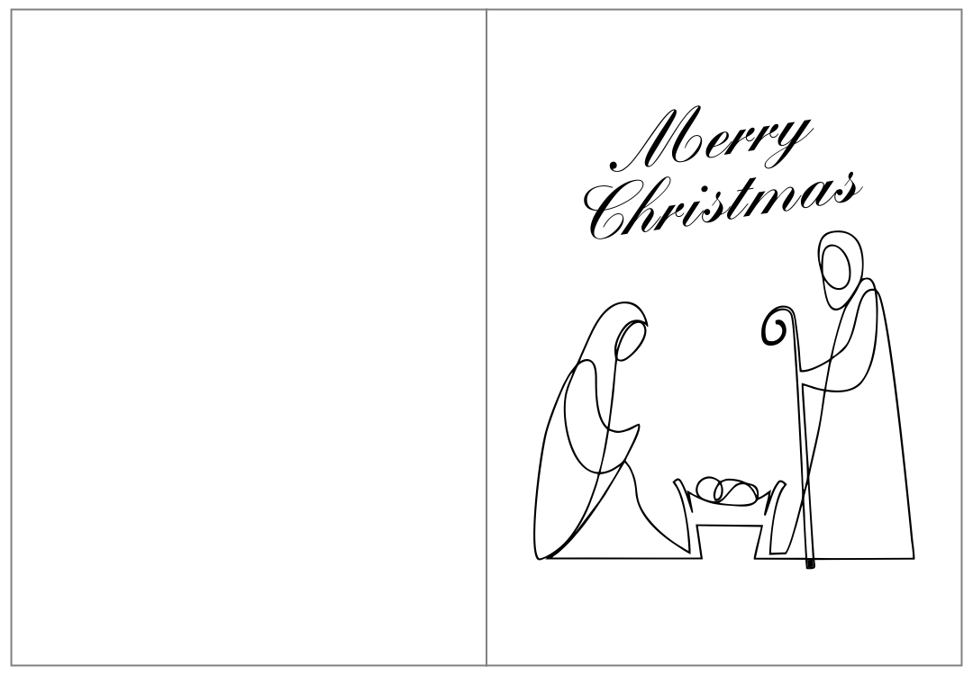 5 Best Christmas Nativity Free Printable Cards PDF For Free At Printablee