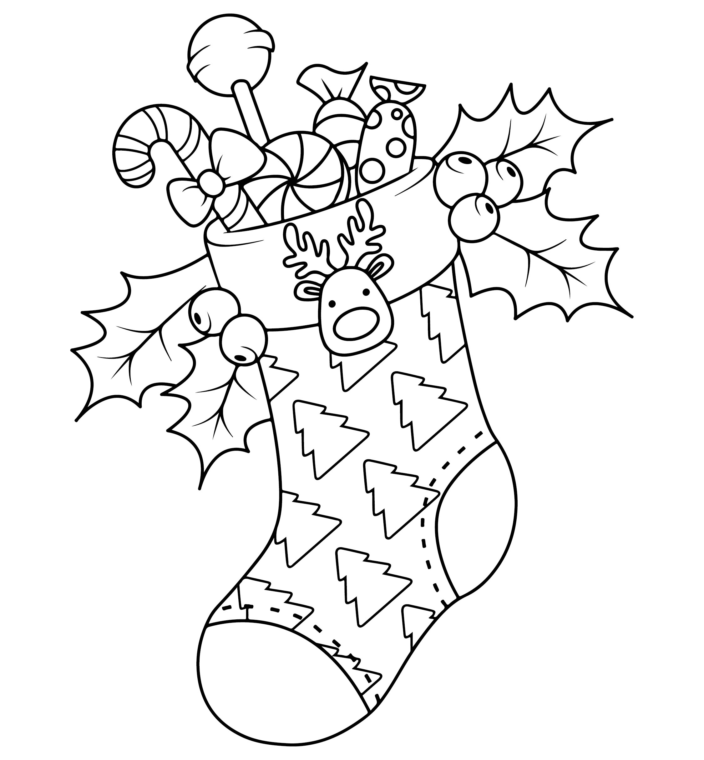 15 Best Christmas Stocking Coloring Pages Printable
