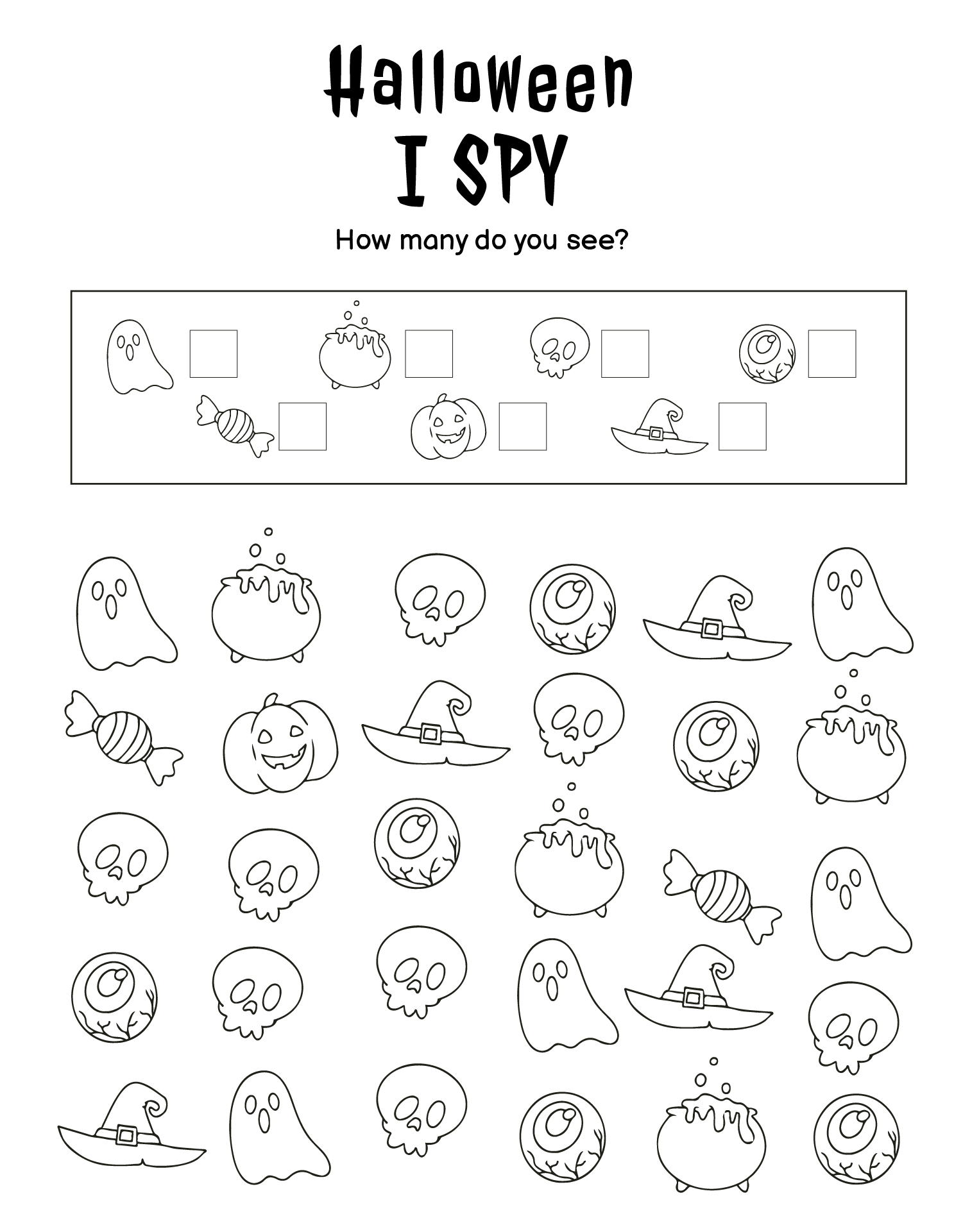 Halloween Activity Sheets Free Printable