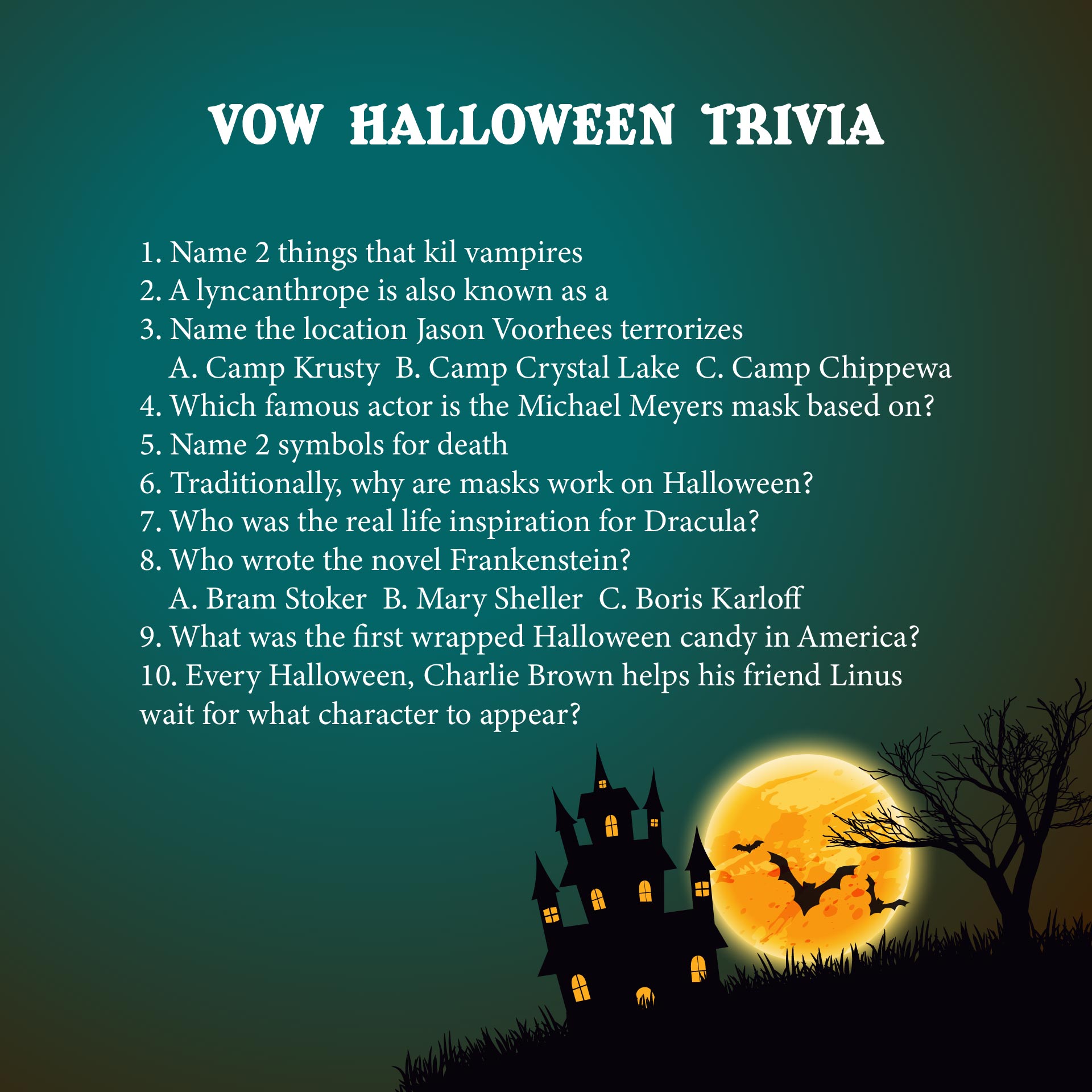 Printable Halloween Trivia
