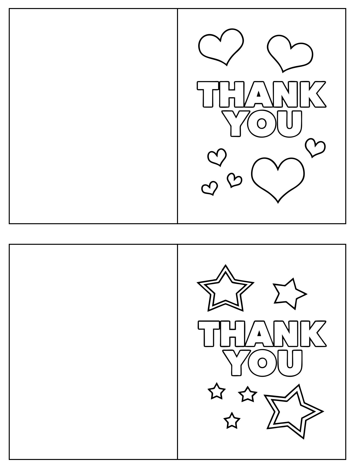 free printable thank you cards for kids to color send sunny day family