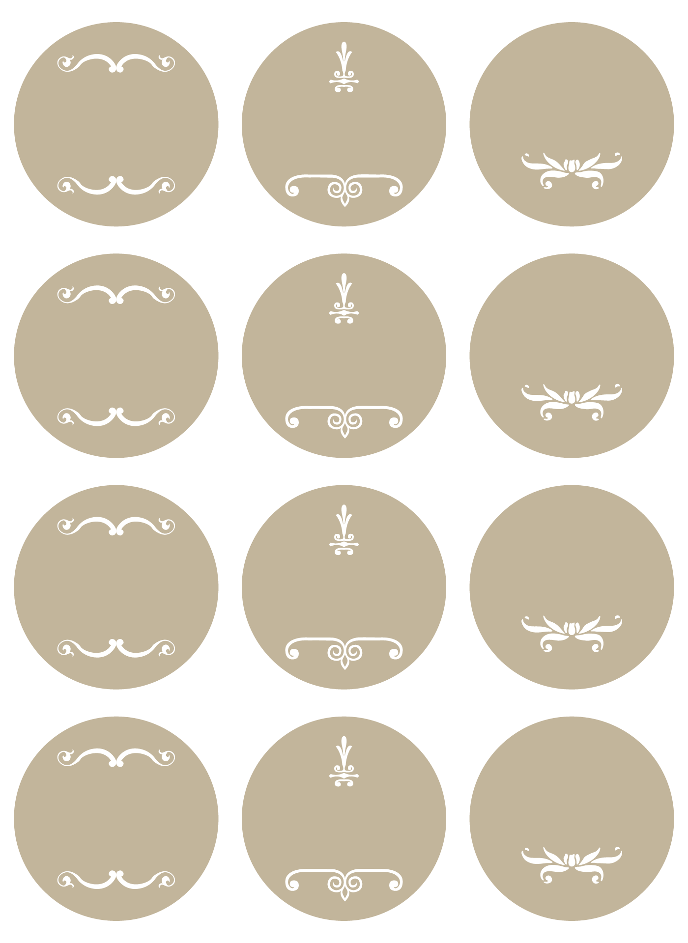 Printable Round Sticker Sheets