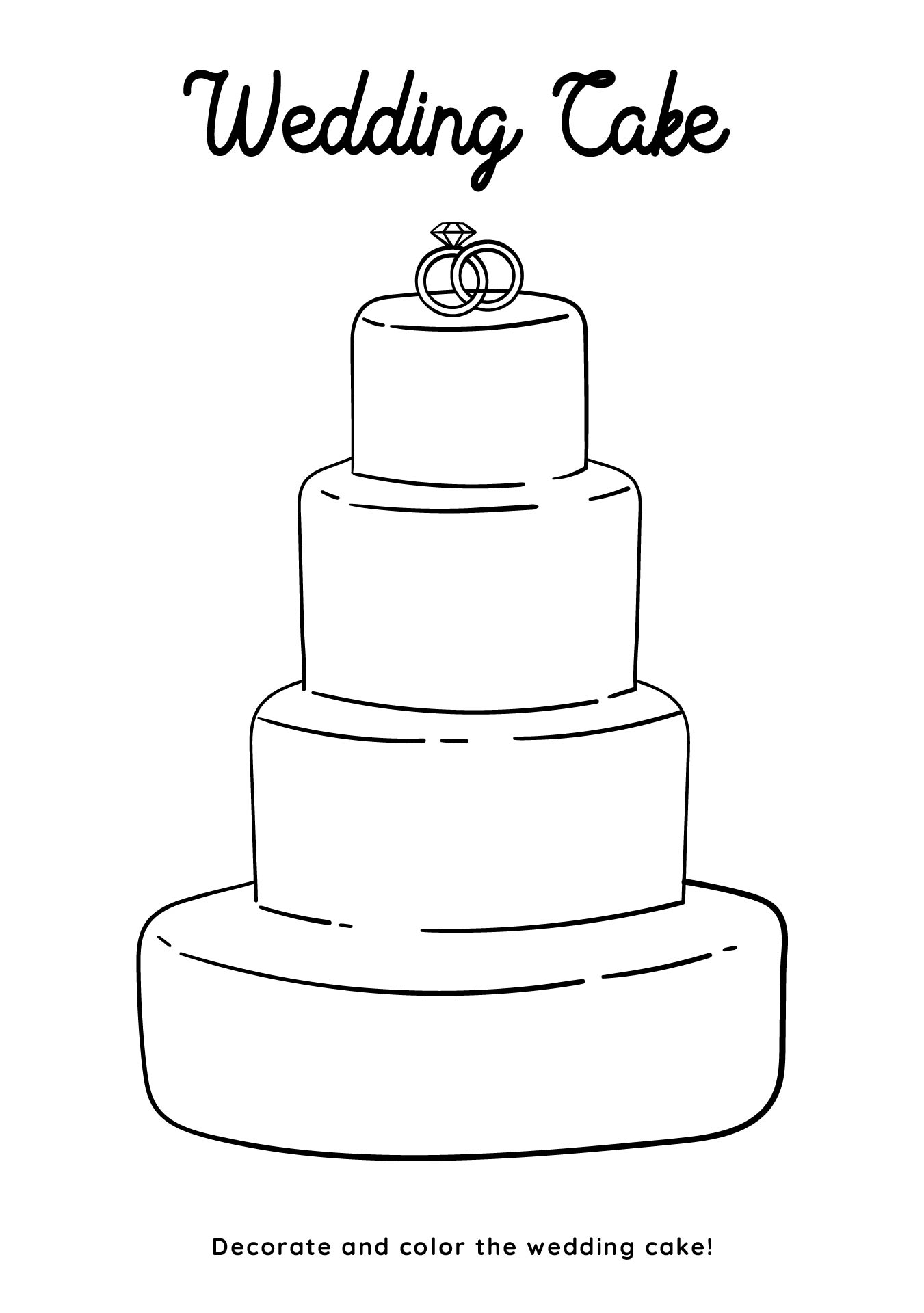 Wedding Coloring Book Printable Template