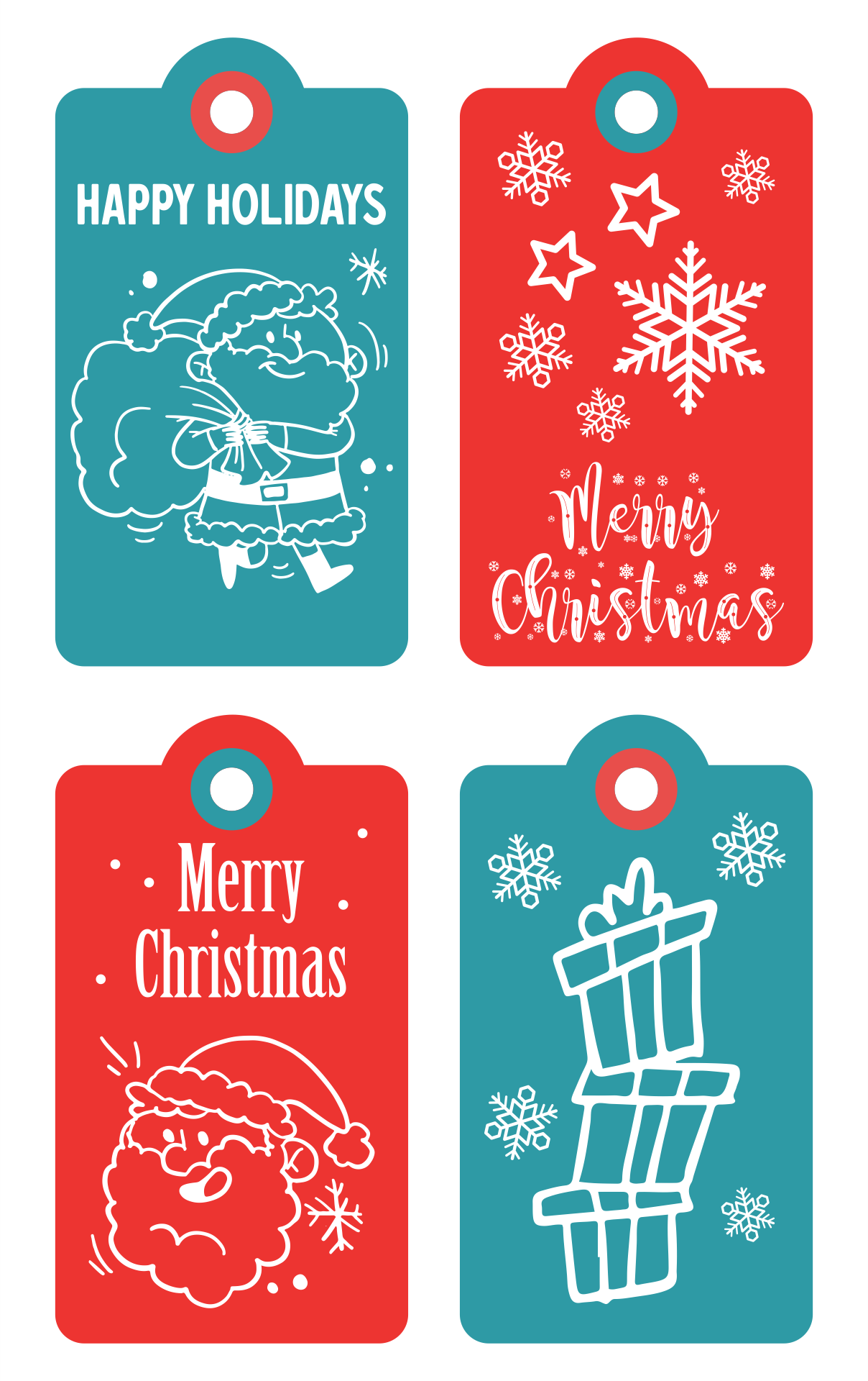 Merry Christmas Printable Cookie Tags