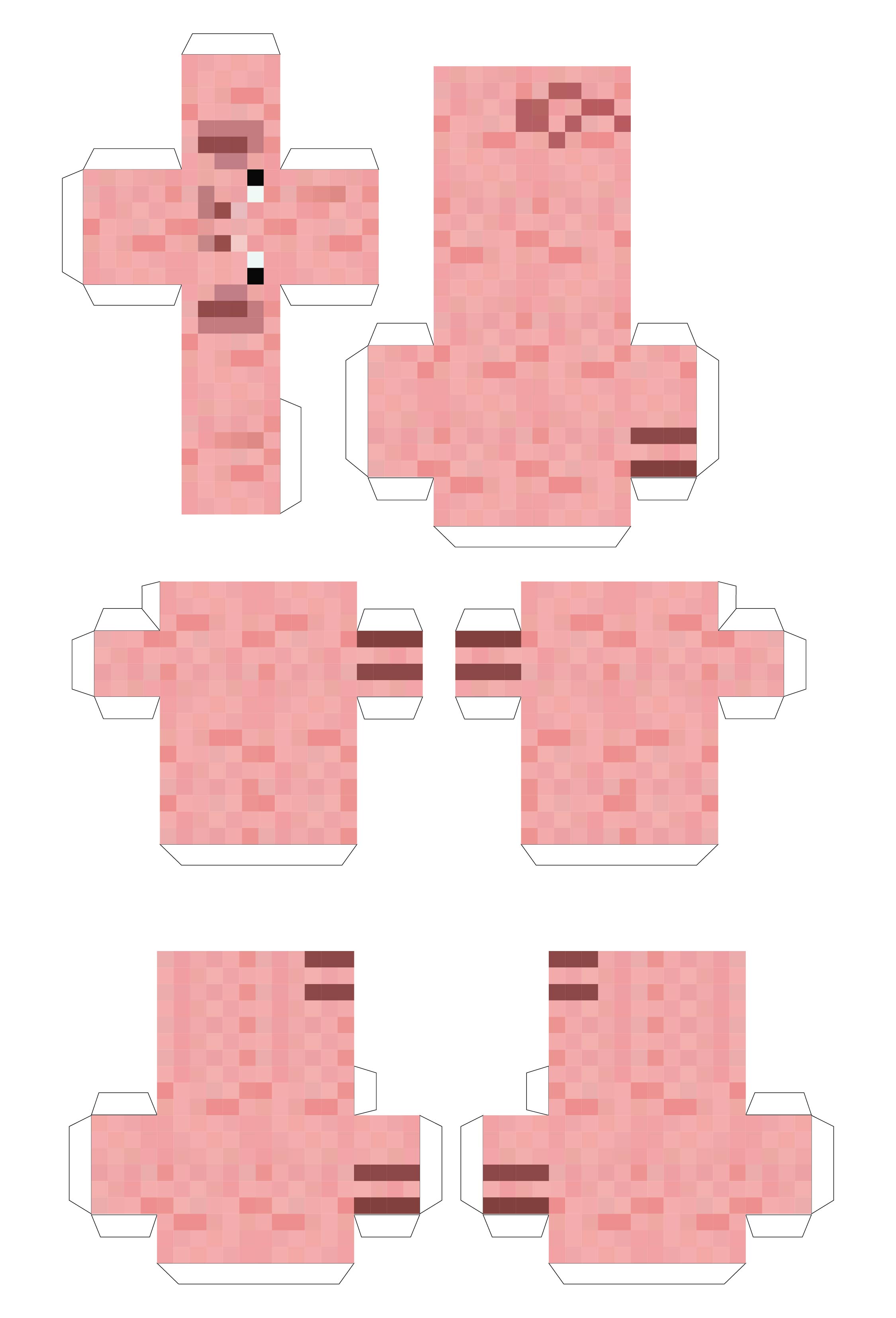 Minecraft Papercraft Pig with Armor