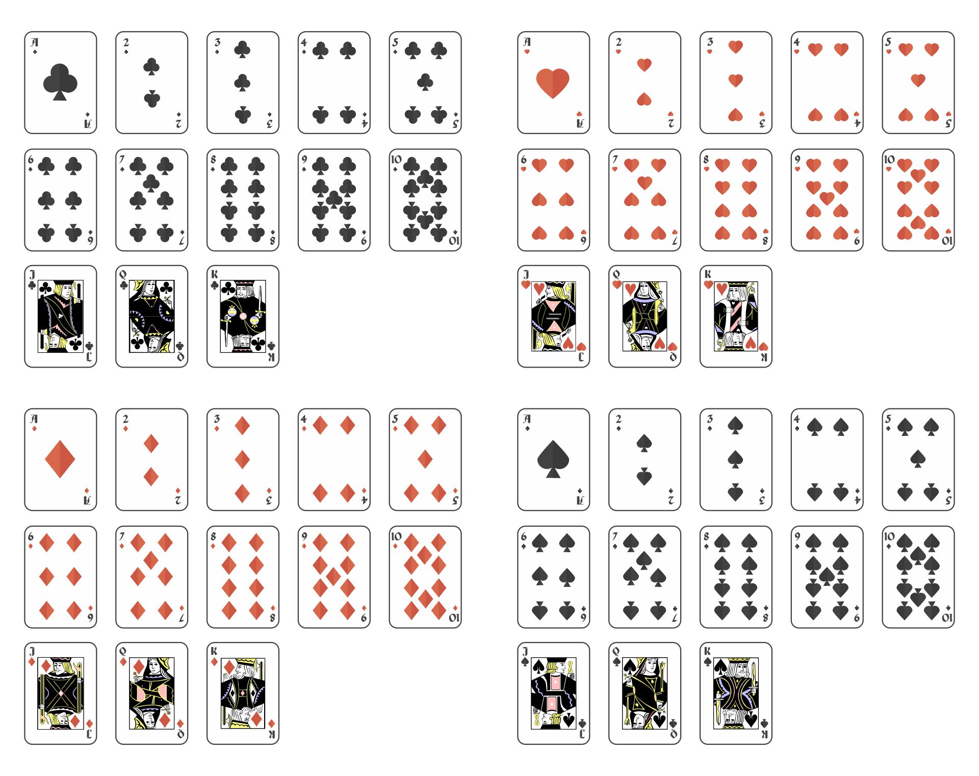 Miniature Dollhouse Printables Playing Cards