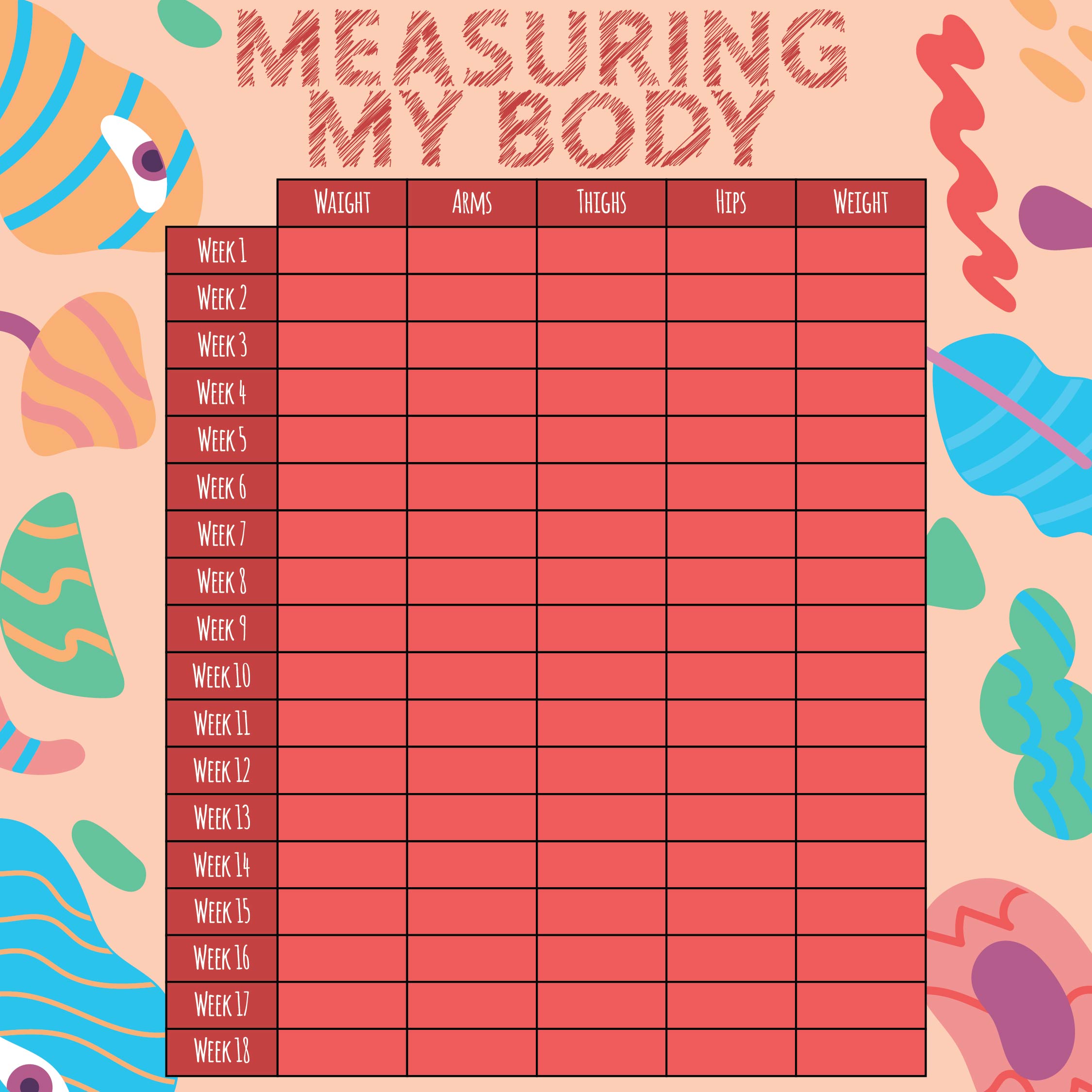 7 Best Printable Measurement Chart Weight Loss