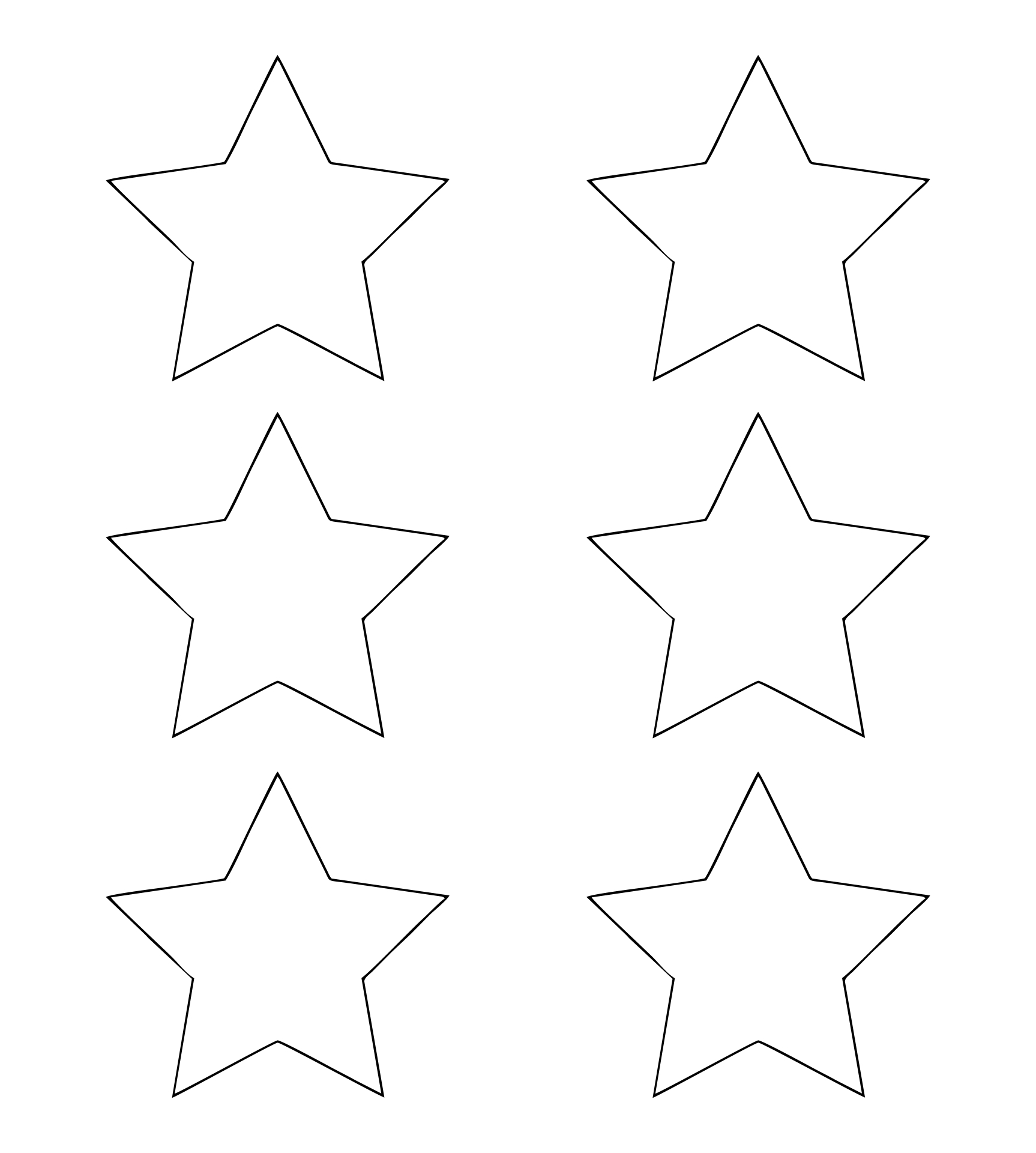 Printable Christmas Star Ornaments