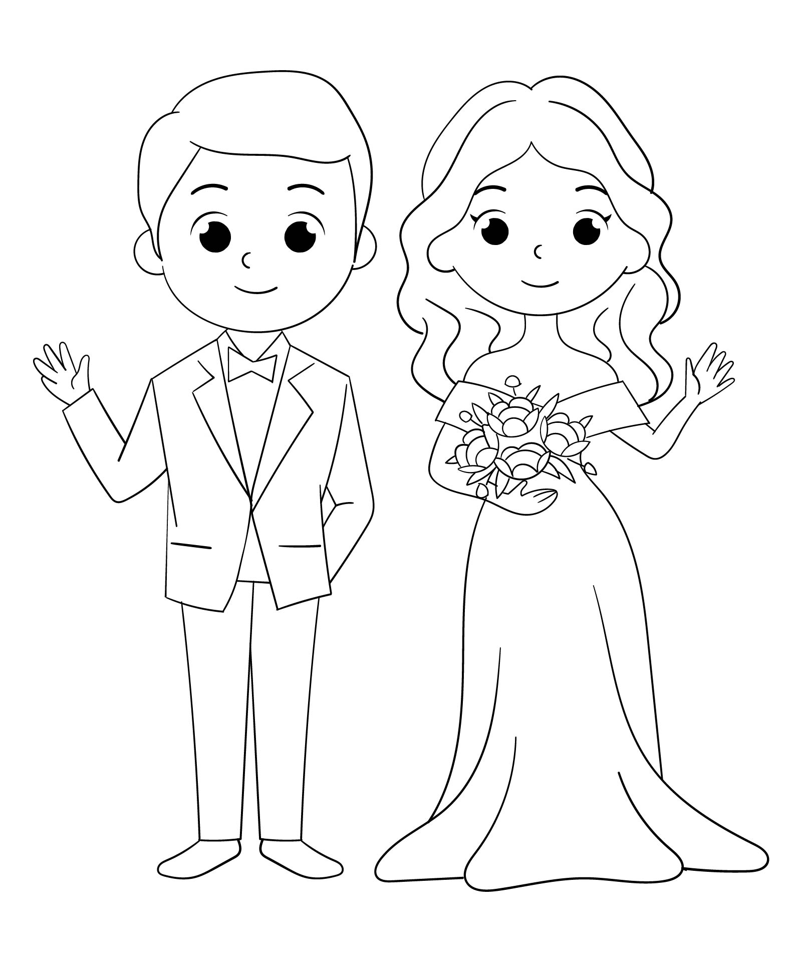 10 Best Wedding Coloring Book Printable Template