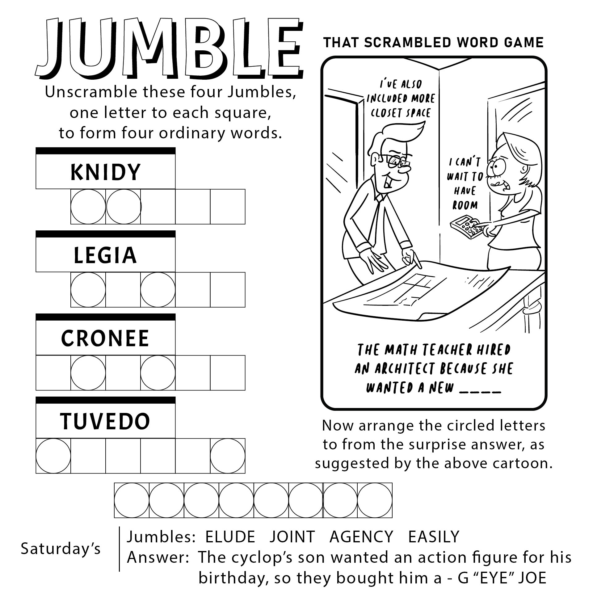 Word Jumble Puzzles Printable
