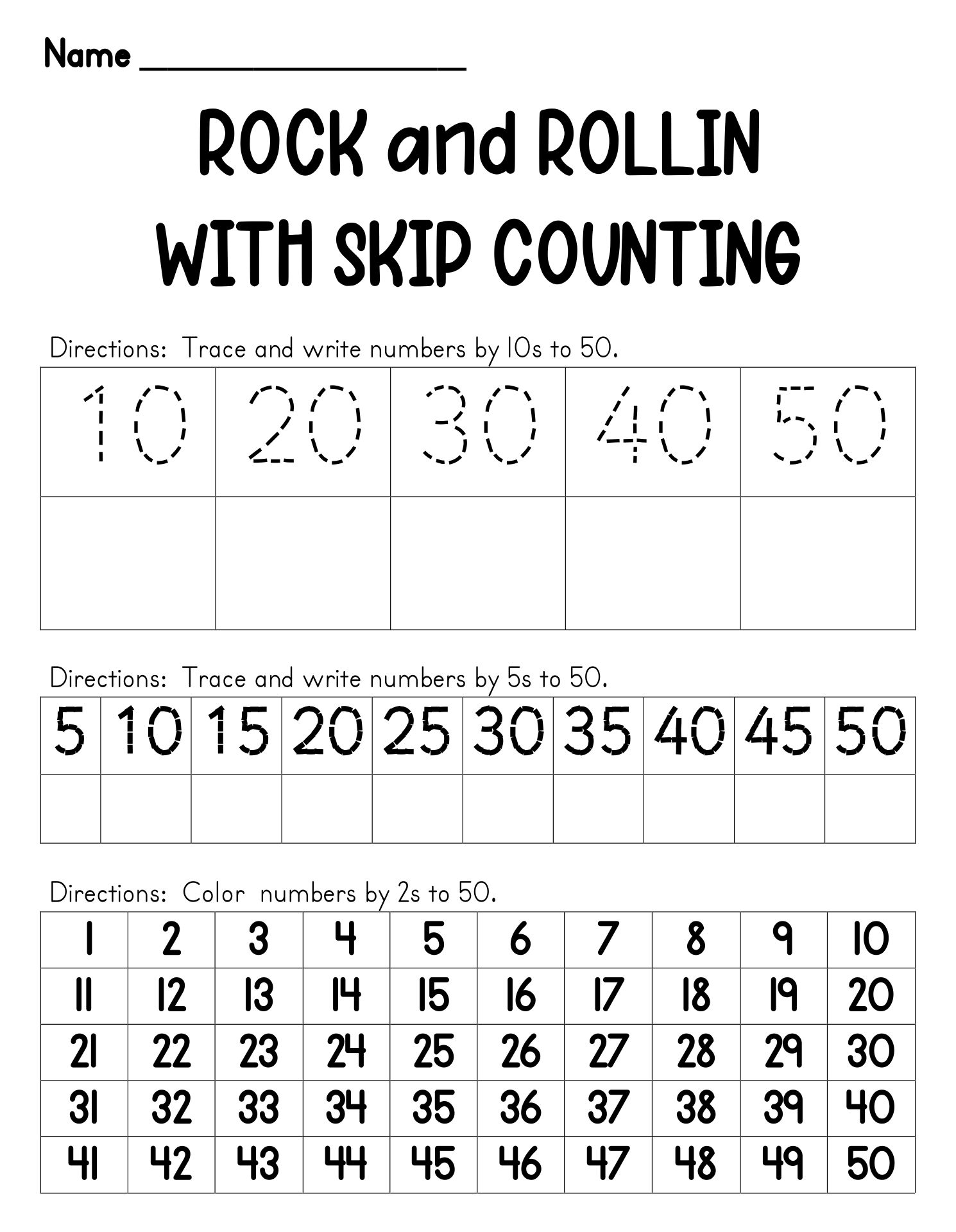 50th Day of School Printables