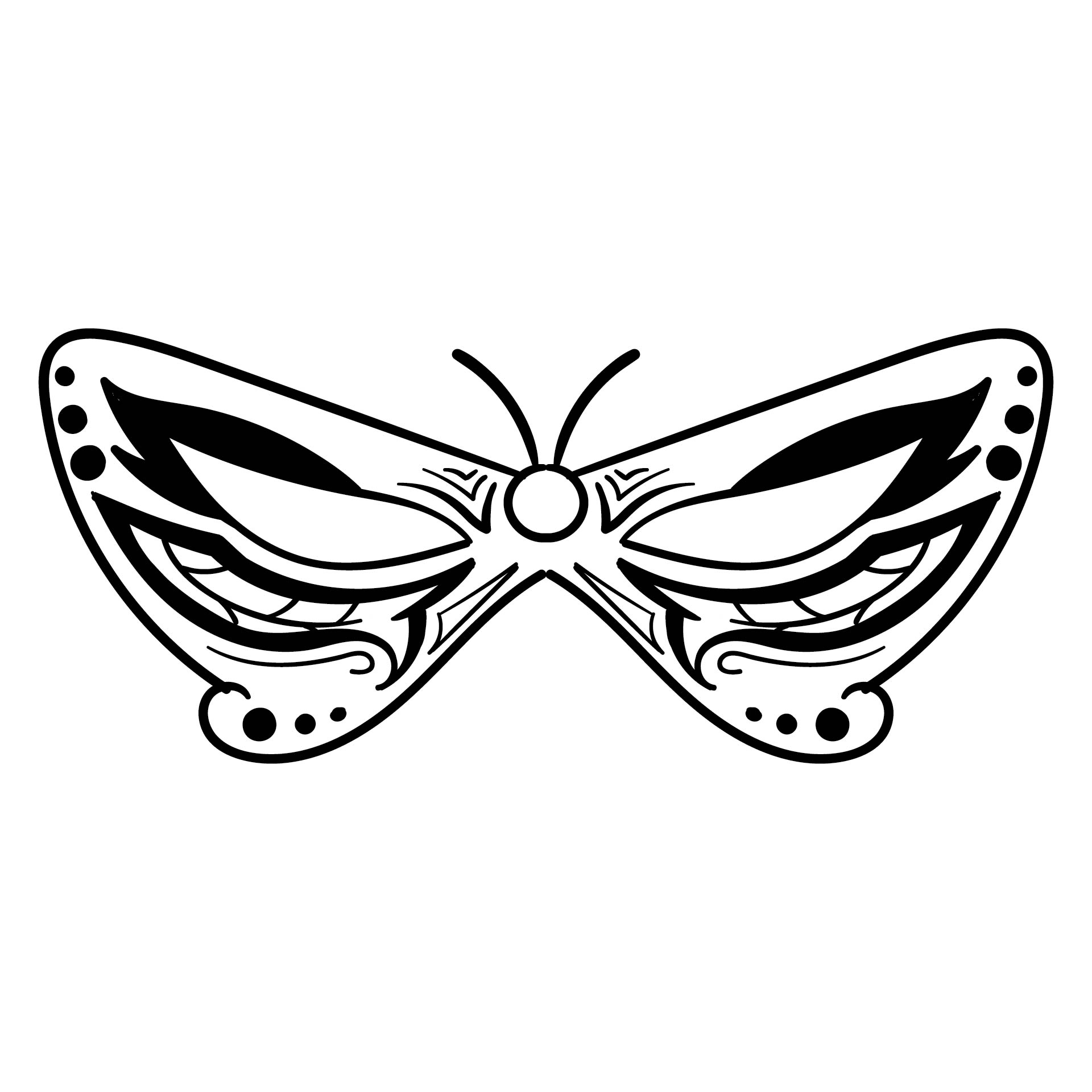 Butterfly Face Mask Template