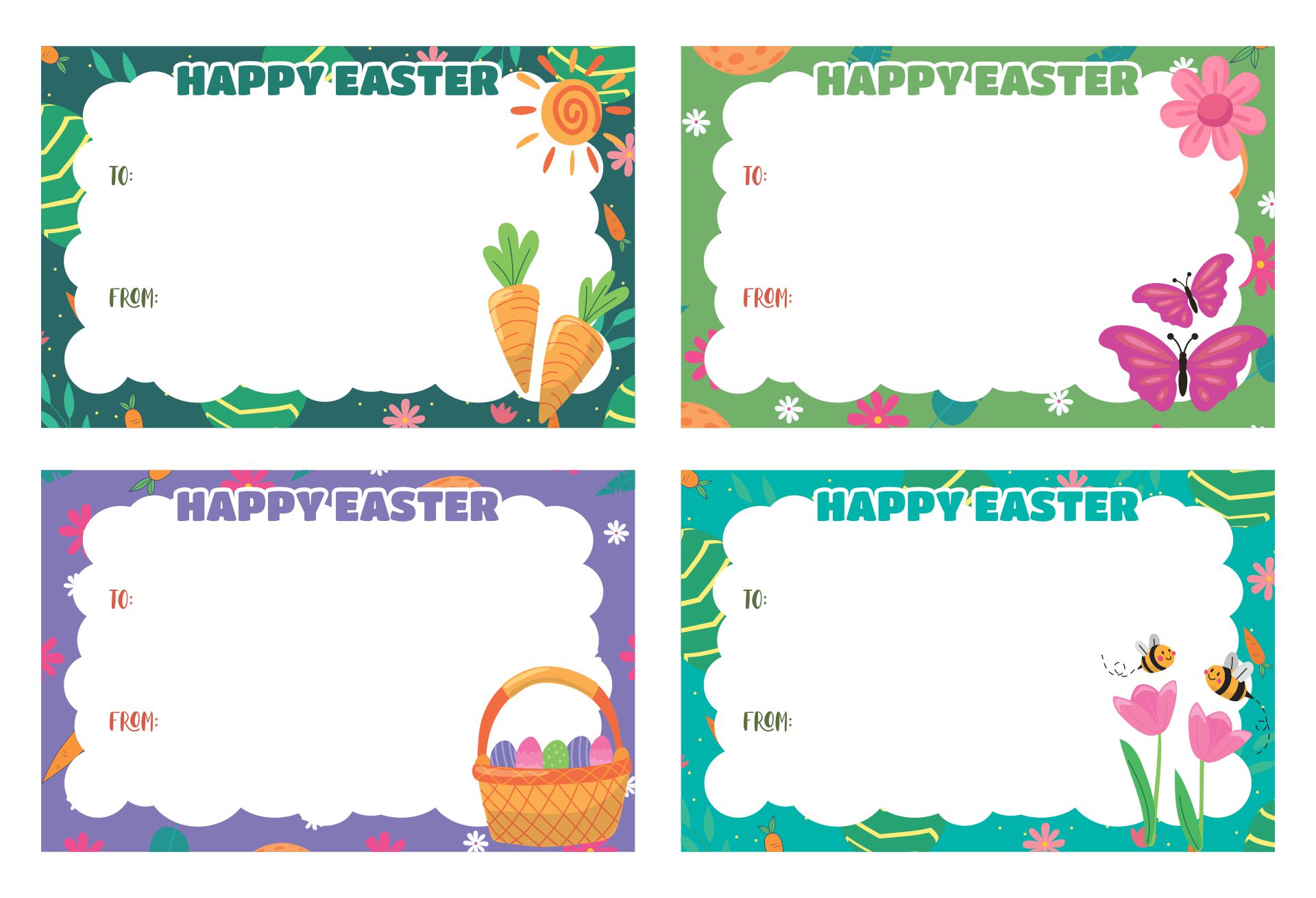 Easter Basket Tags Printable