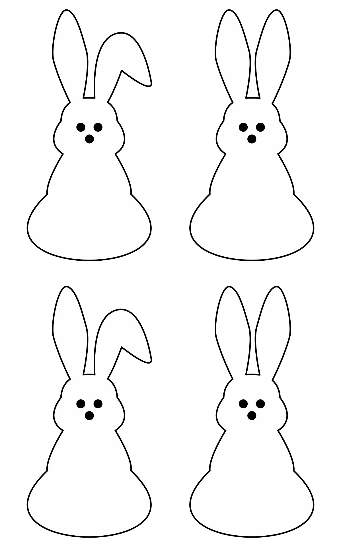 Easter Bunny Peep Template