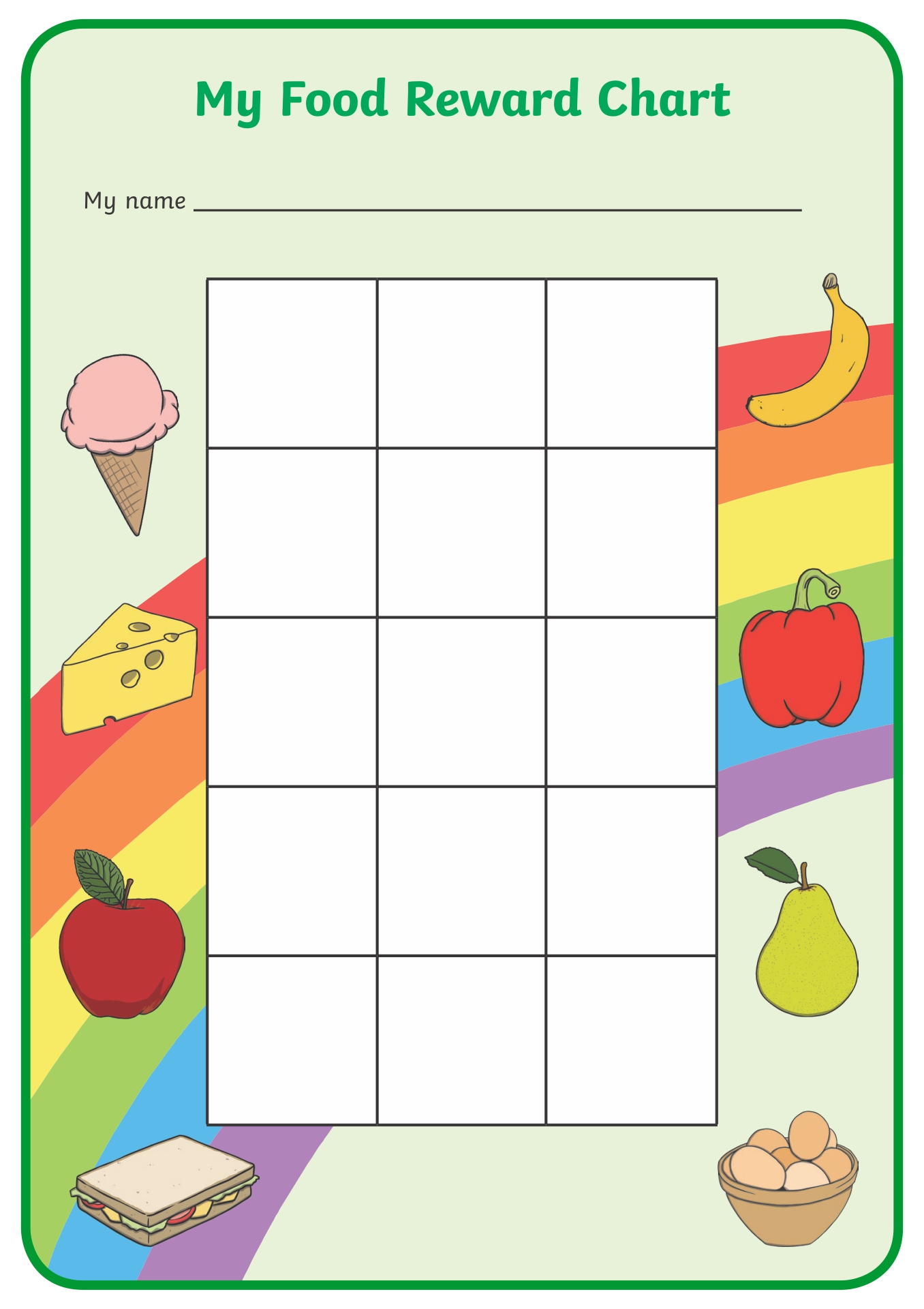 Free Printable Food Reward Chart Printable Templates - vrogue.co