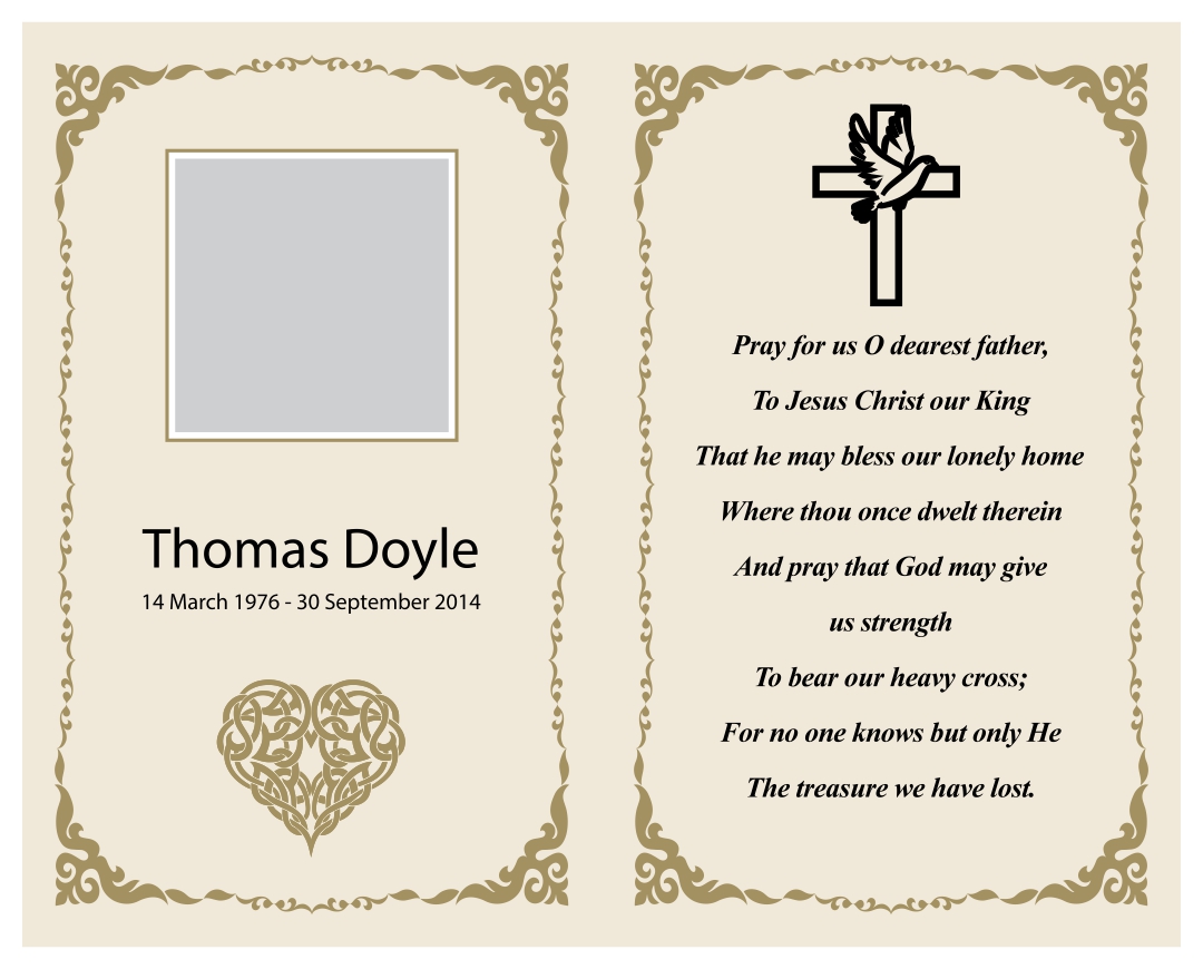 9 Best Printable Memorial Card Templates Printablee Com 9 Best Printable Memorial Card Templates Printablee Com