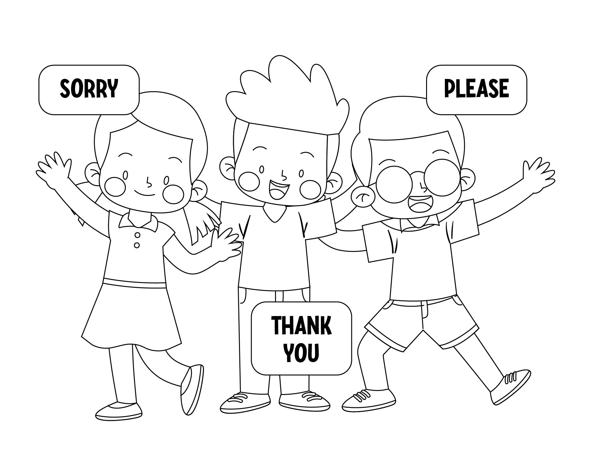 Good Manners Coloring Pages For Preschoolers