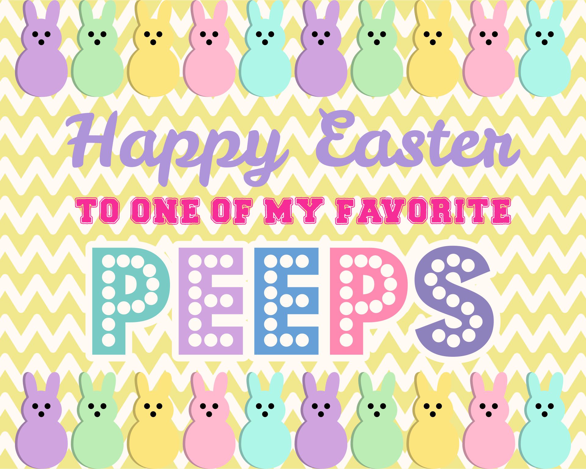 Printable Easter Peeps