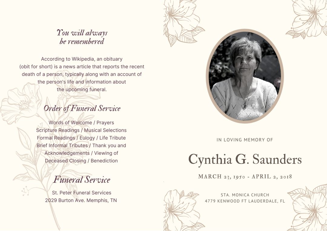 20 Best Printable Memorial Card Templates - printablee.com Inside Memorial Card Template Word