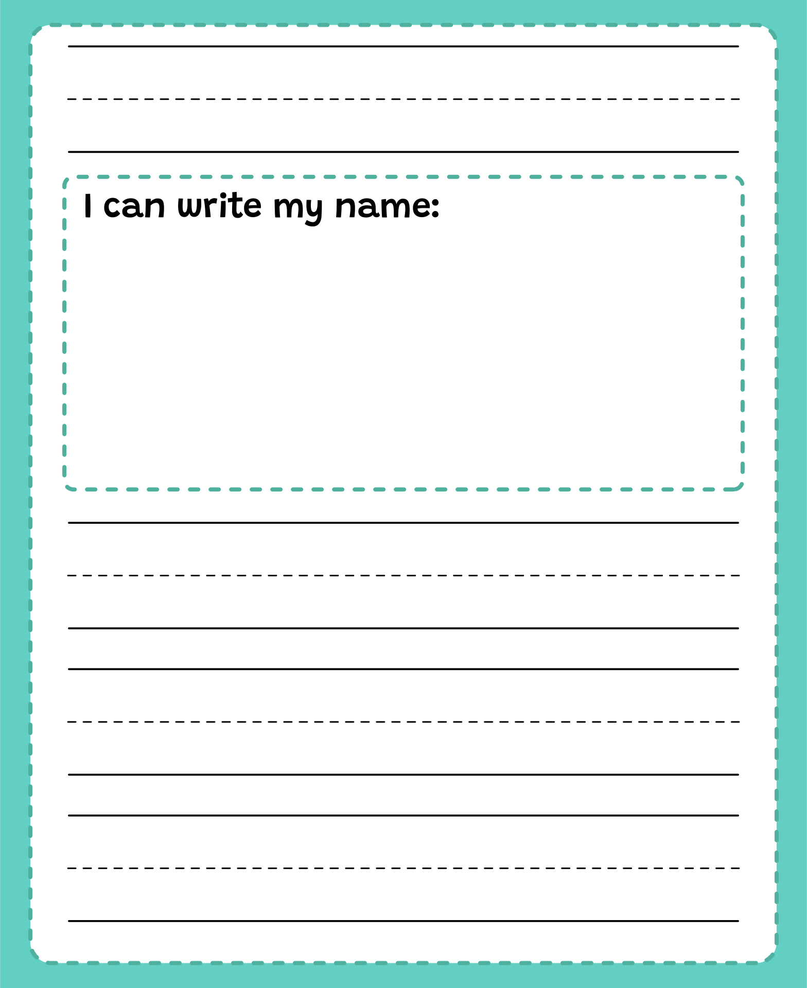Printable Preschool Name Writing Worksheets