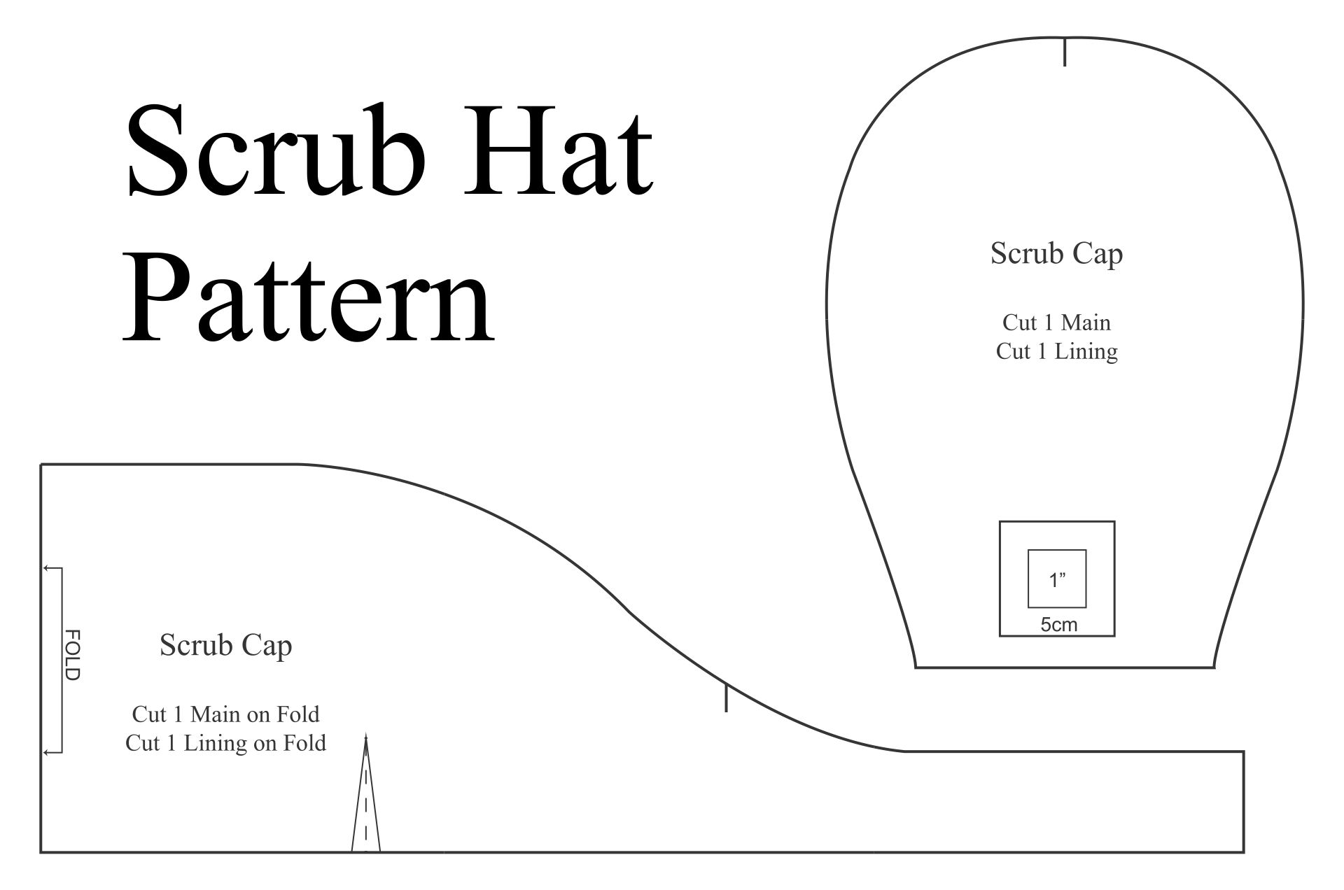 4 Best Images of Free Printable Surgical Hat Patterns - Free Printable ...