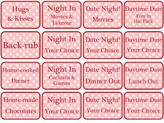 Printable Valentine Coupons for Him