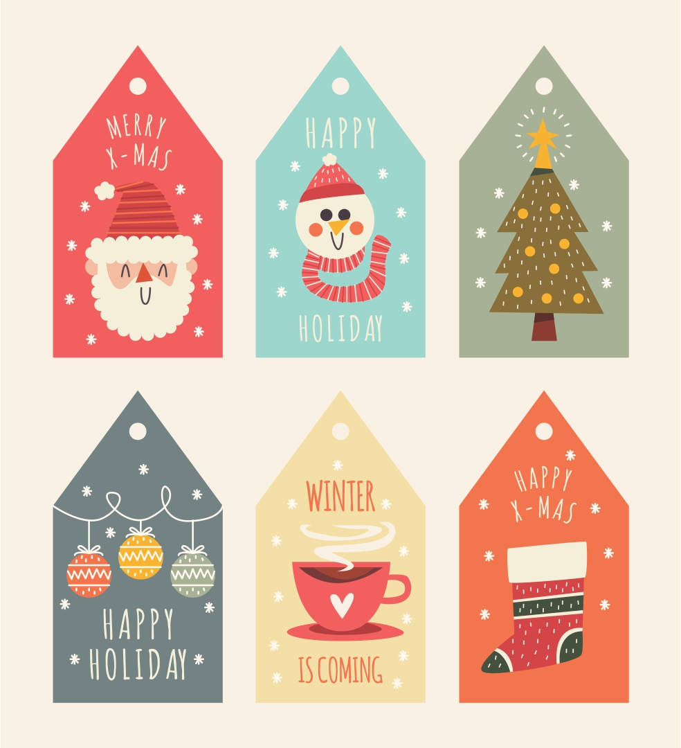  Printable Vintage Christmas Labels