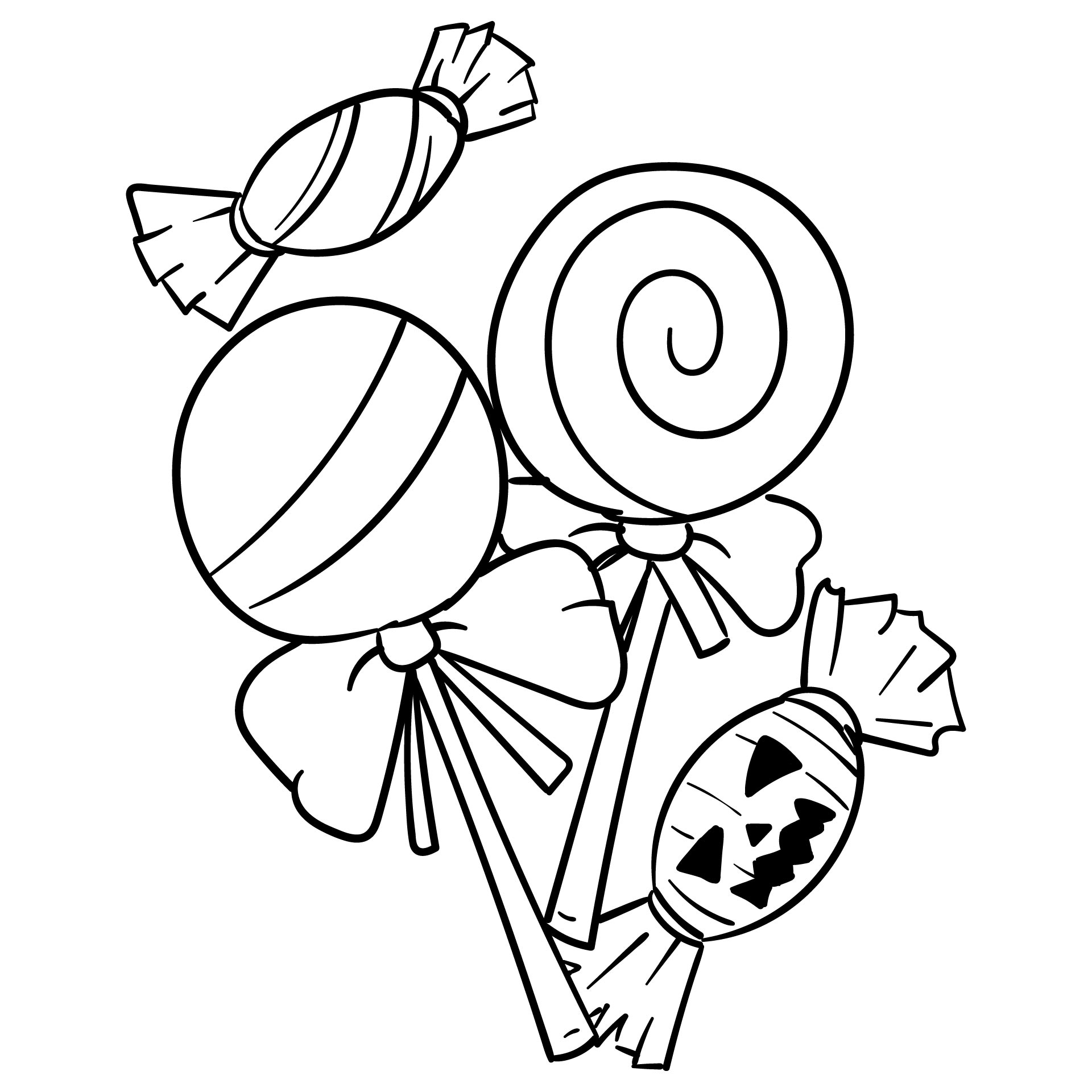 Halloween Candy Coloring Pages
