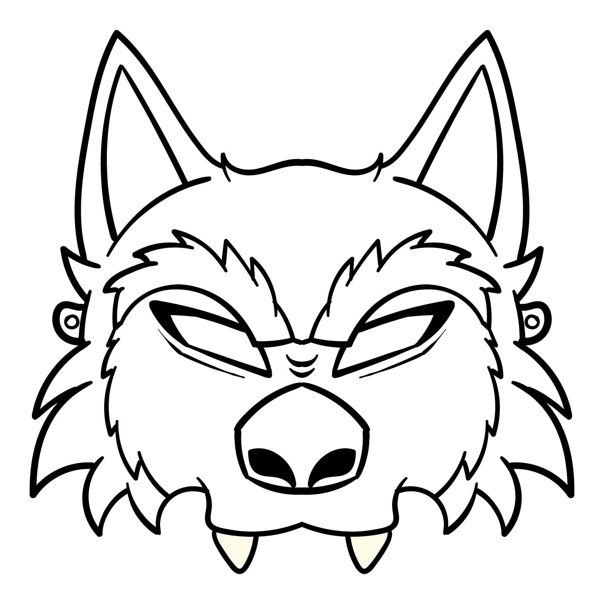 Halloween Mask Coloring Pages