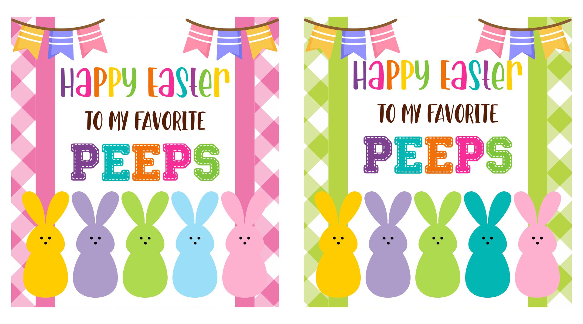 Happy Easter to My Favorite Peeps Printable