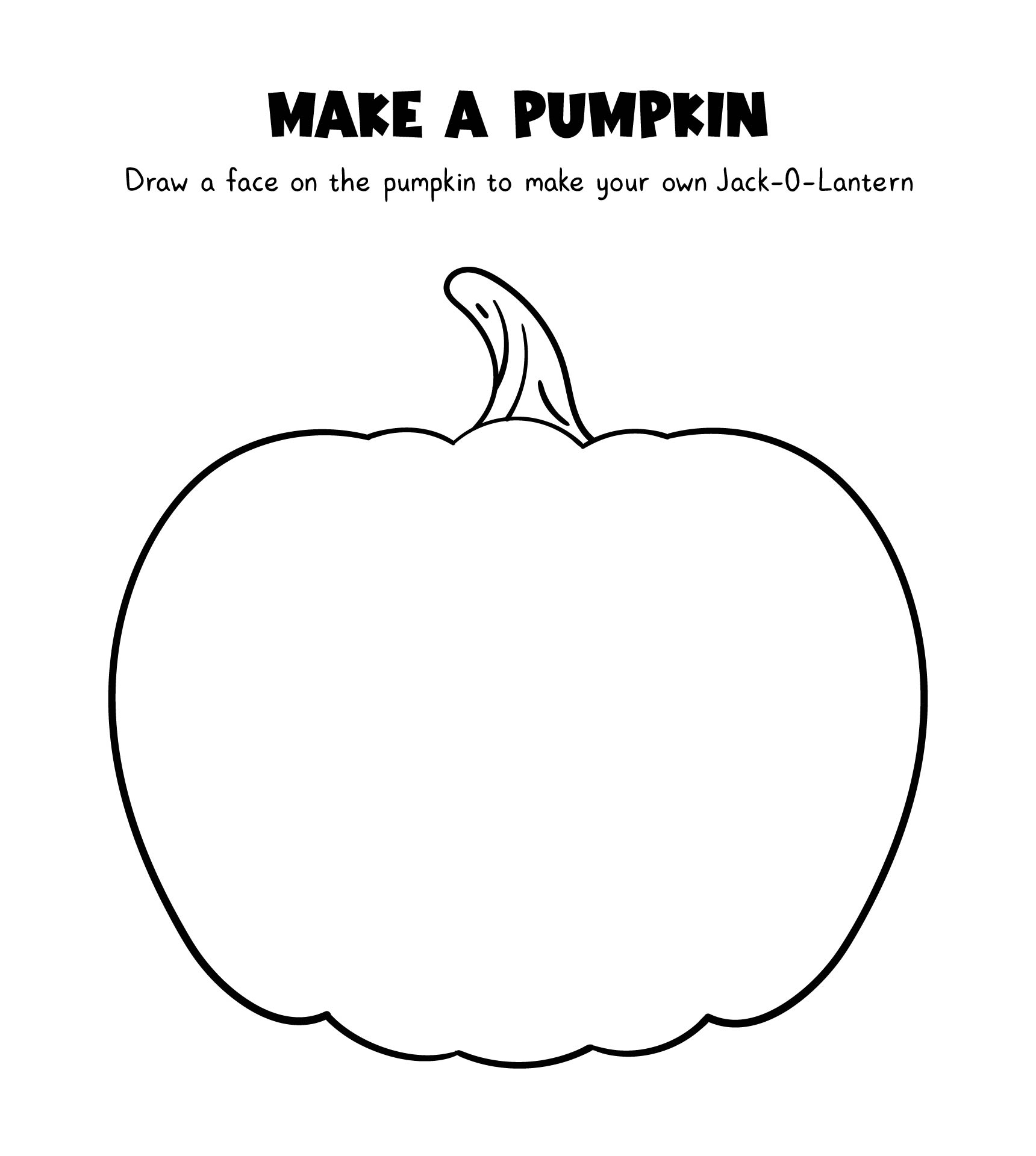 Make a Pumpkin Face Coloring Page