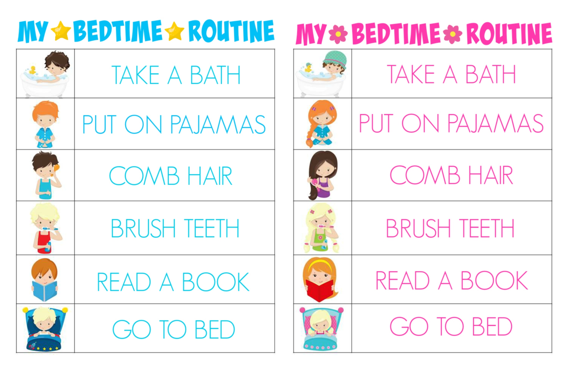 10-best-elementary-printable-bedtime-routine-charts-printablee