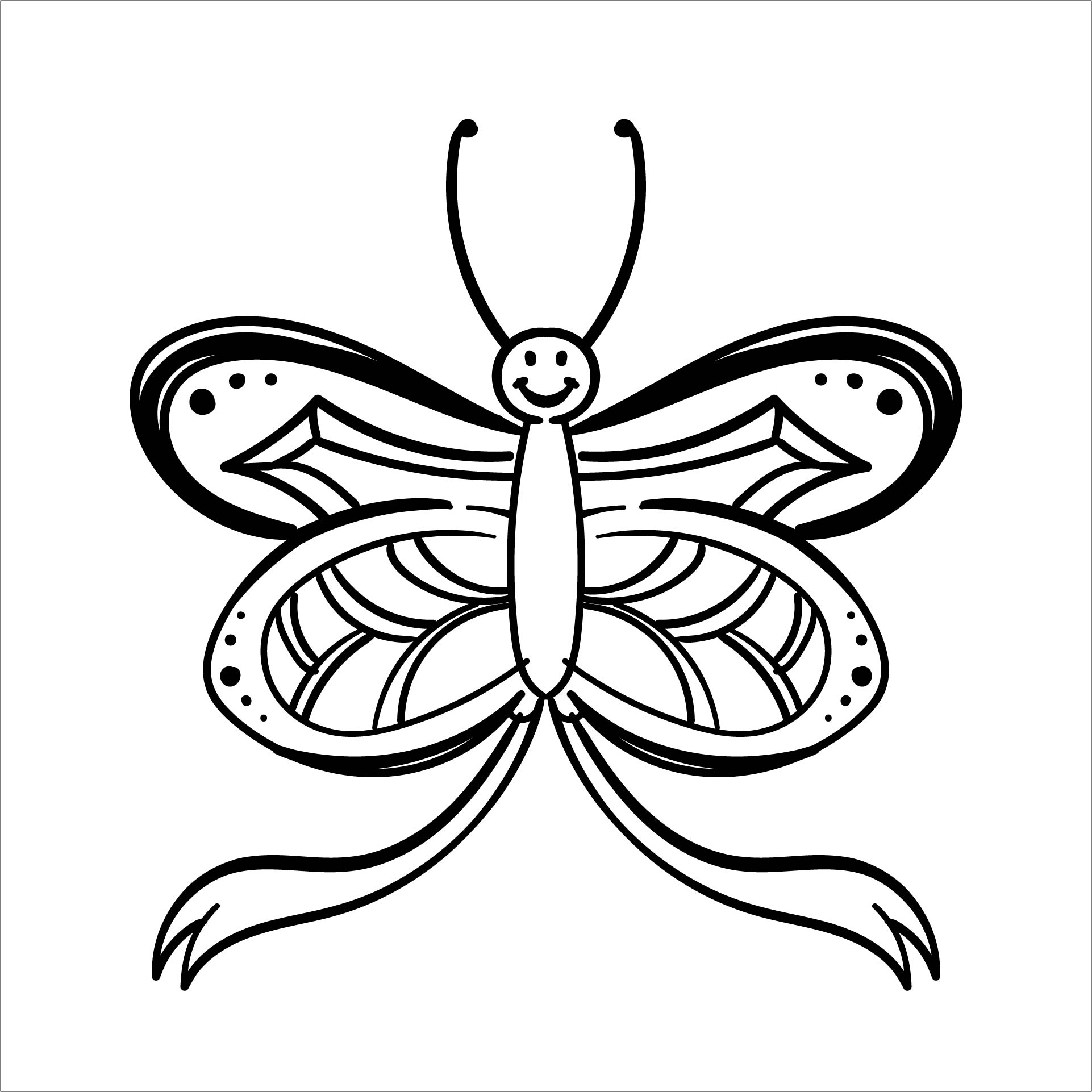 Printable Butterfly Coloring Pages Paisley