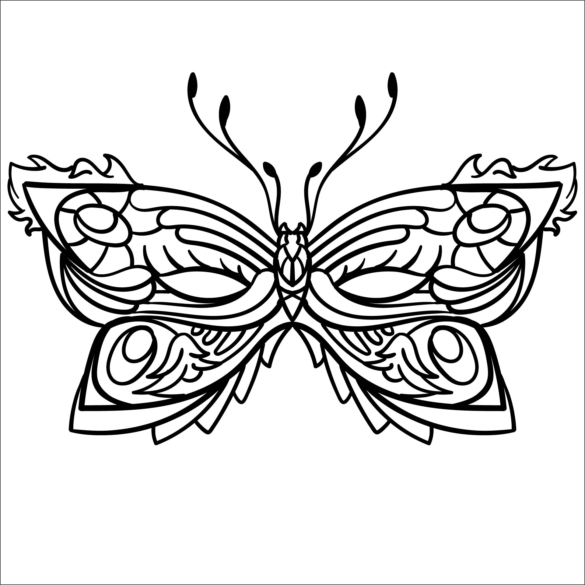Printable Butterfly Mask Coloring Pages