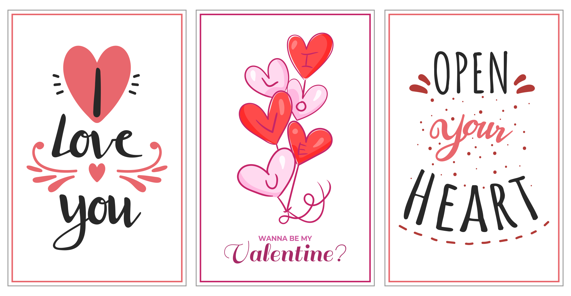 Printable Valentine Cards Templates Free