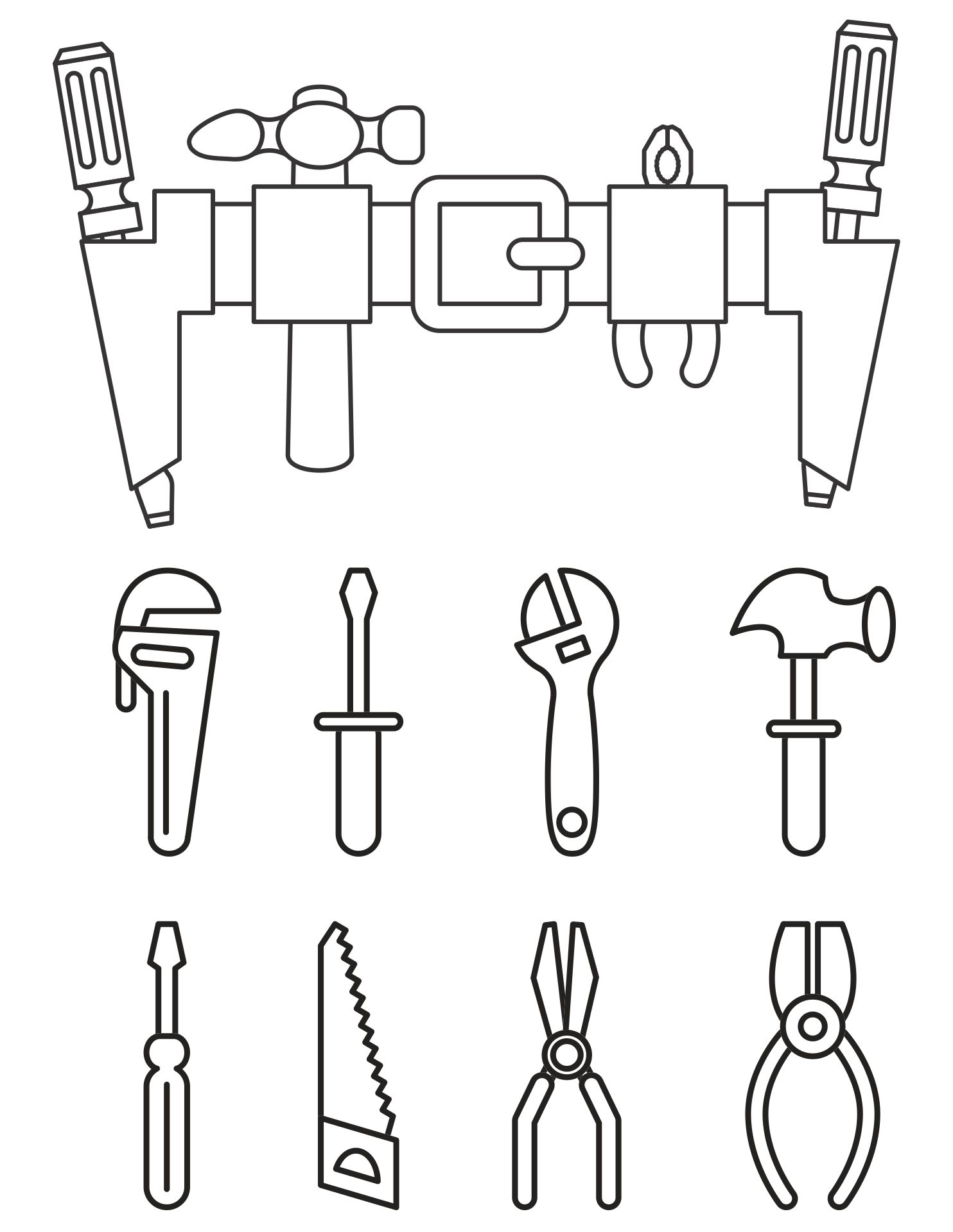Tool Belt Coloring Page