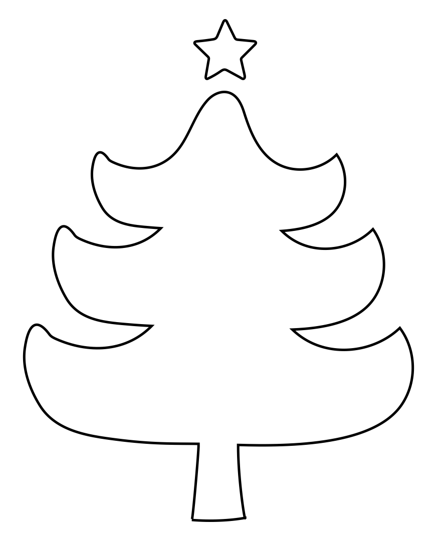 Christmas Tree Cut Out Pattern Printables