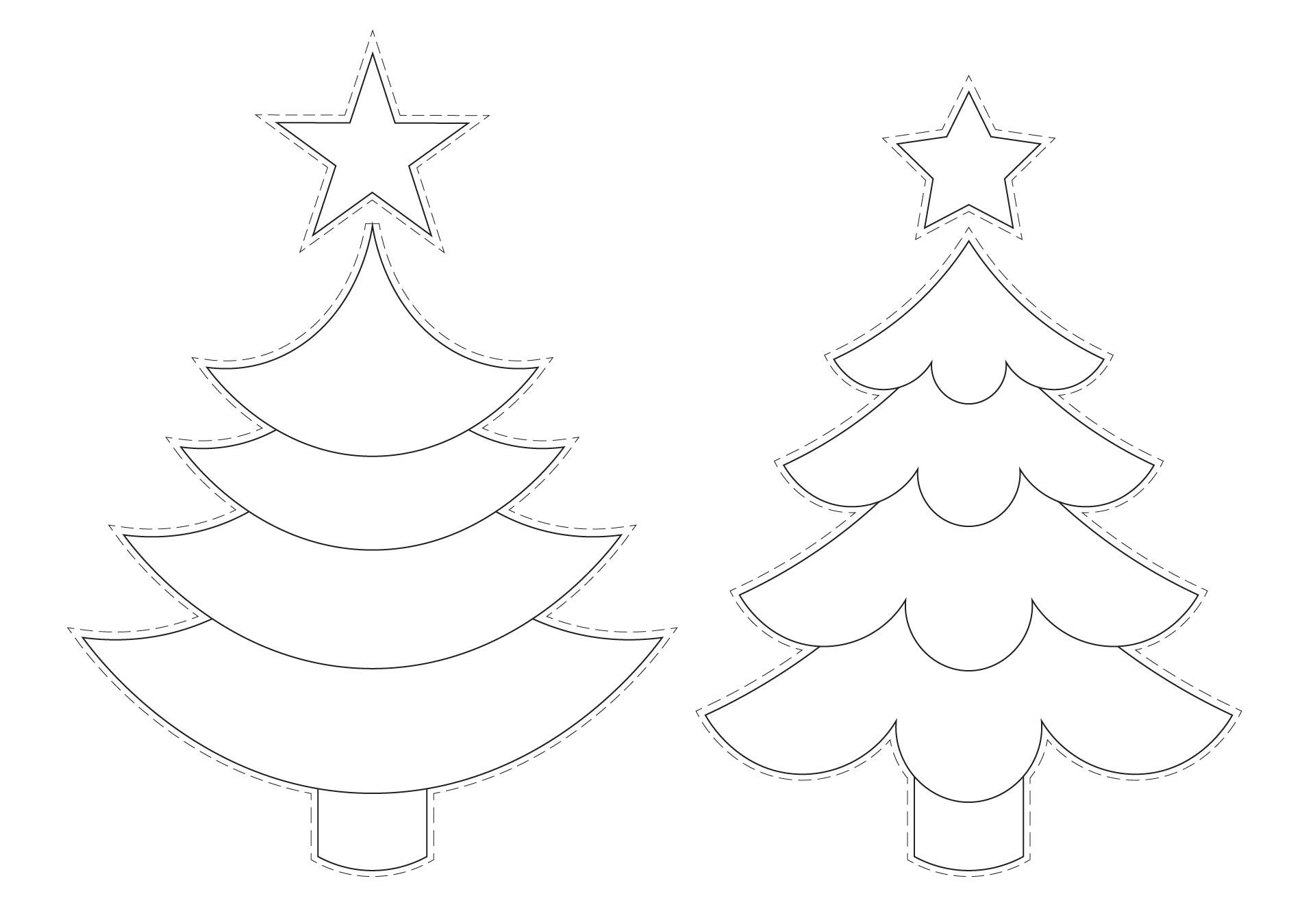 7 Best Christmas Tree Cut Out Pattern Printables PDF For Free At Printablee