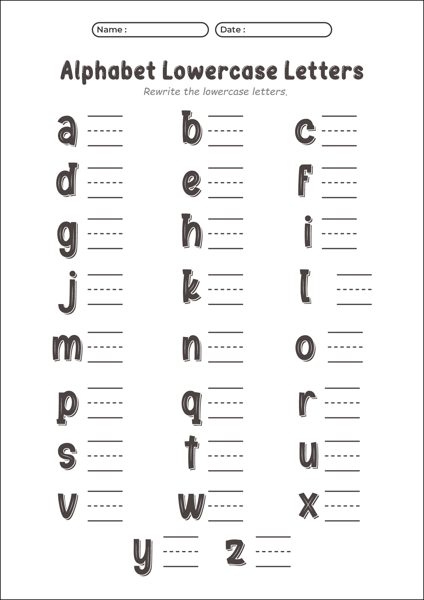 10 Best Preschool ABC Letters Printable PDF for Free at Printablee