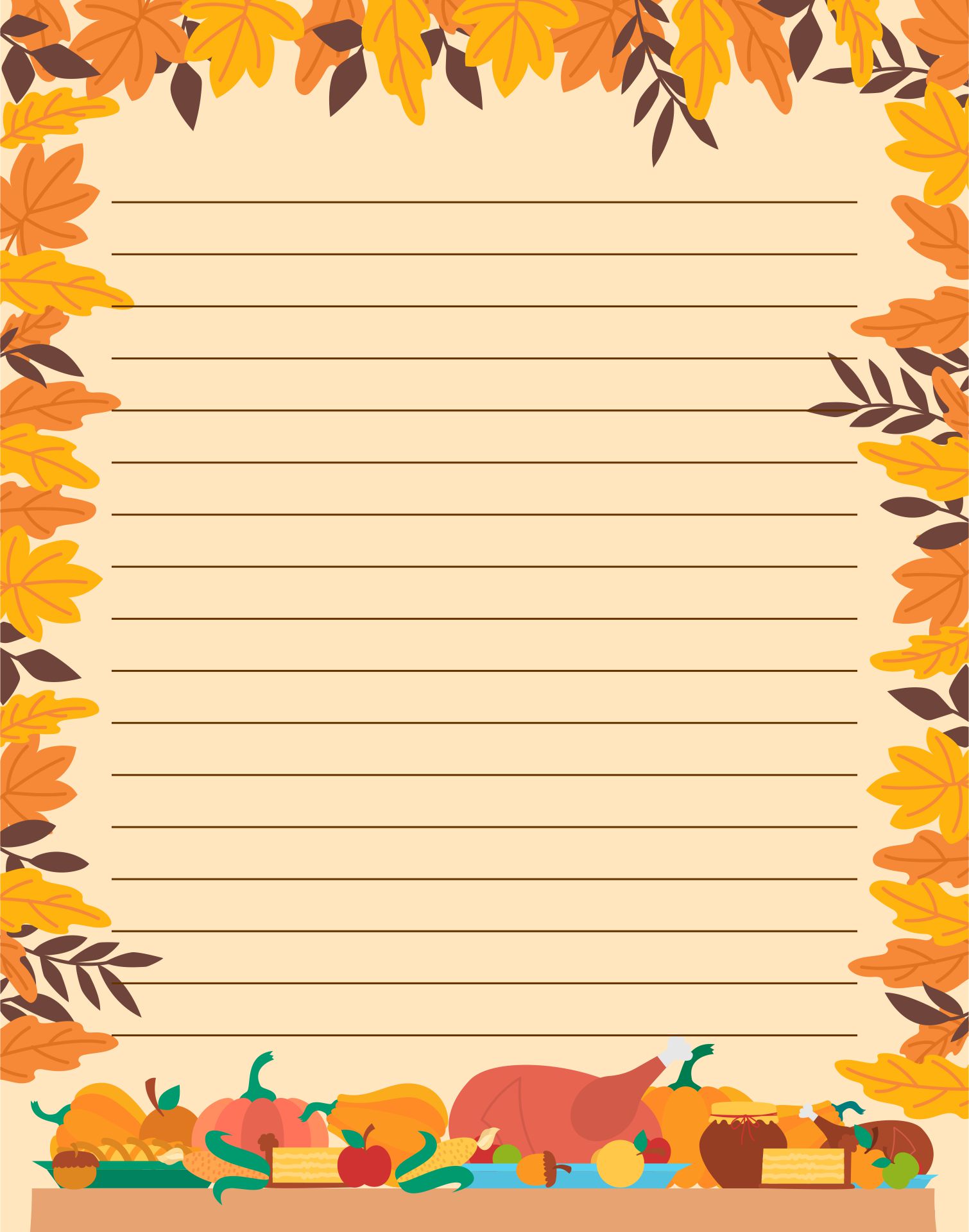  Printable Thanksgiving Stationary