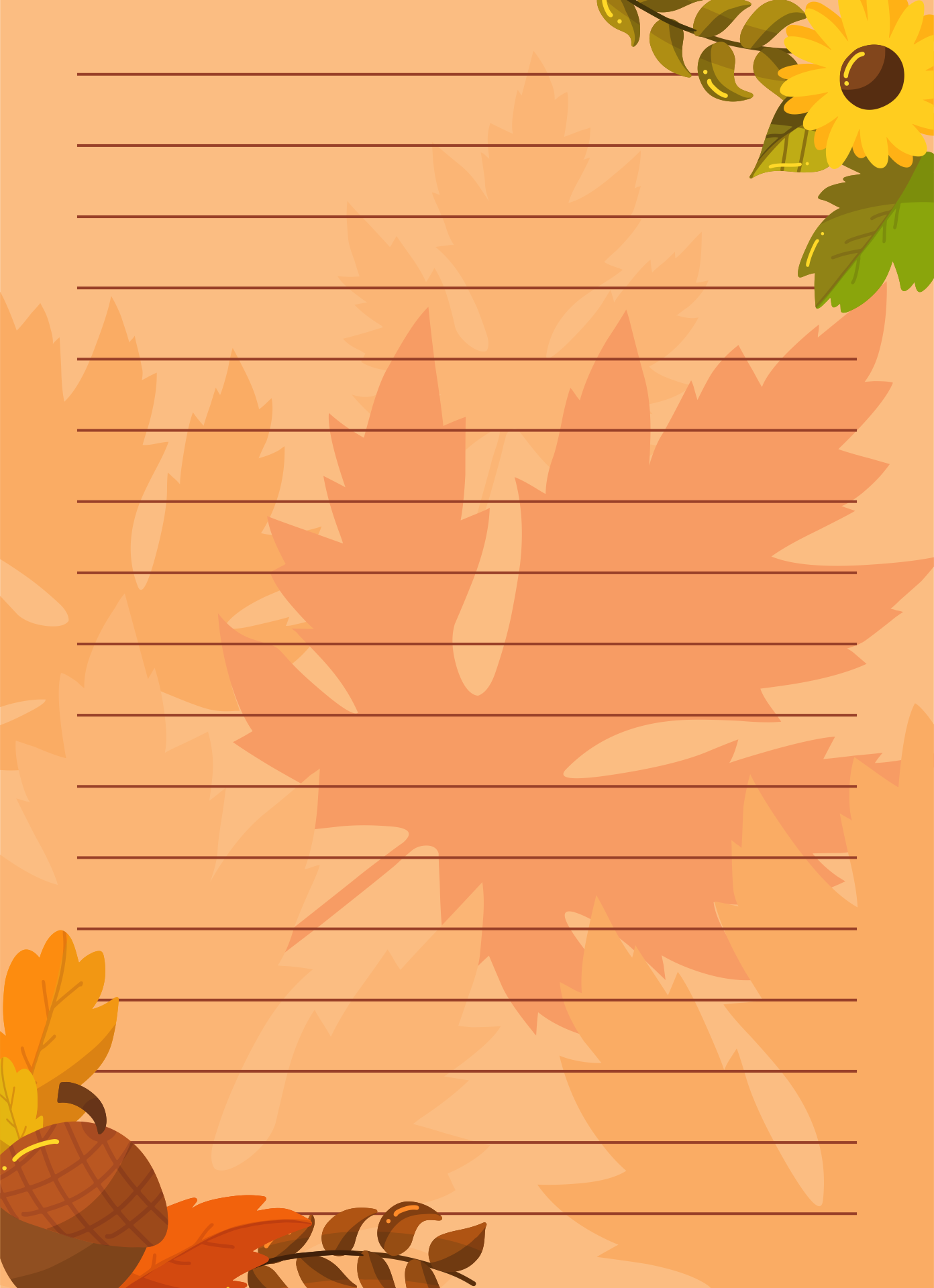 Printable Thanksgiving Stationery Paper