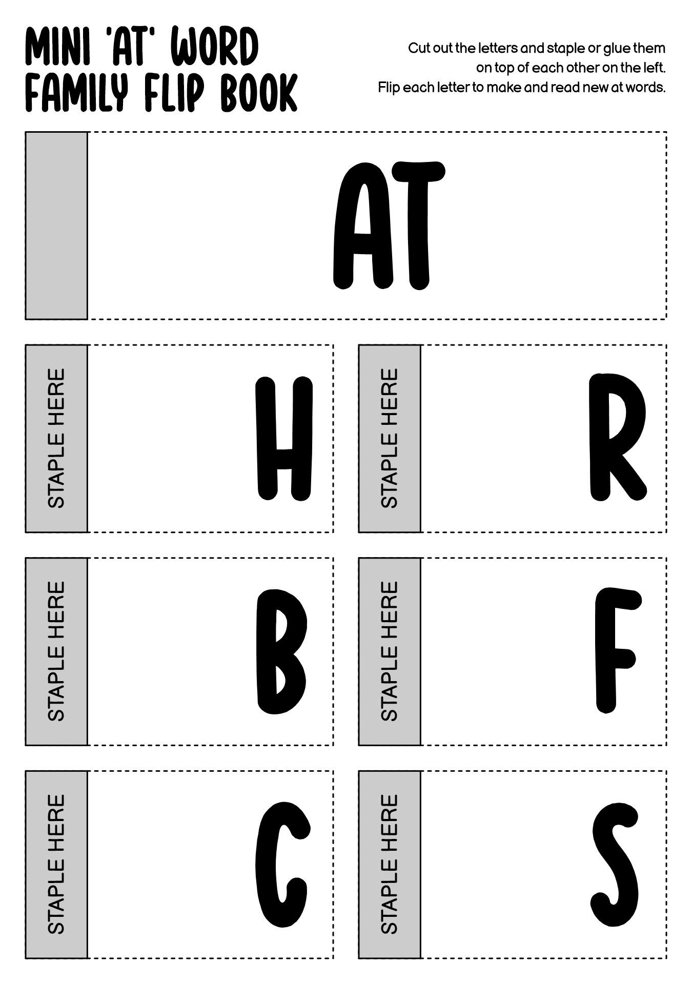 Word Family Books Printable Printable World Holiday