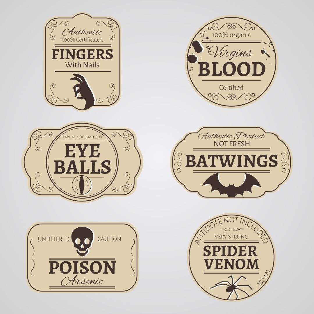 Vintage Halloween Printable Labels