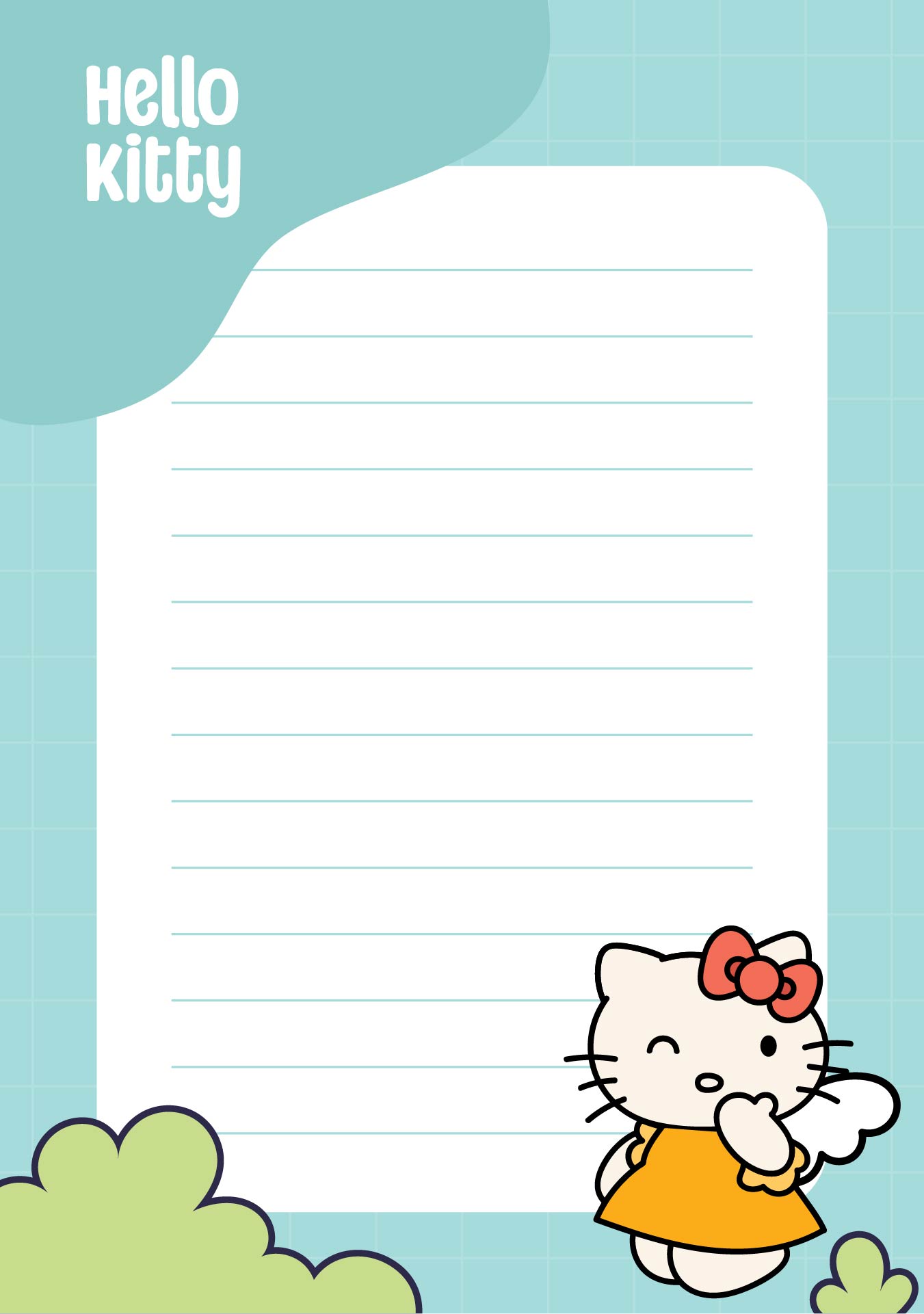Hello Kitty Printable Writing Paper
